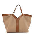 Canvas Calfskin Y Tote Desert Dust Brick