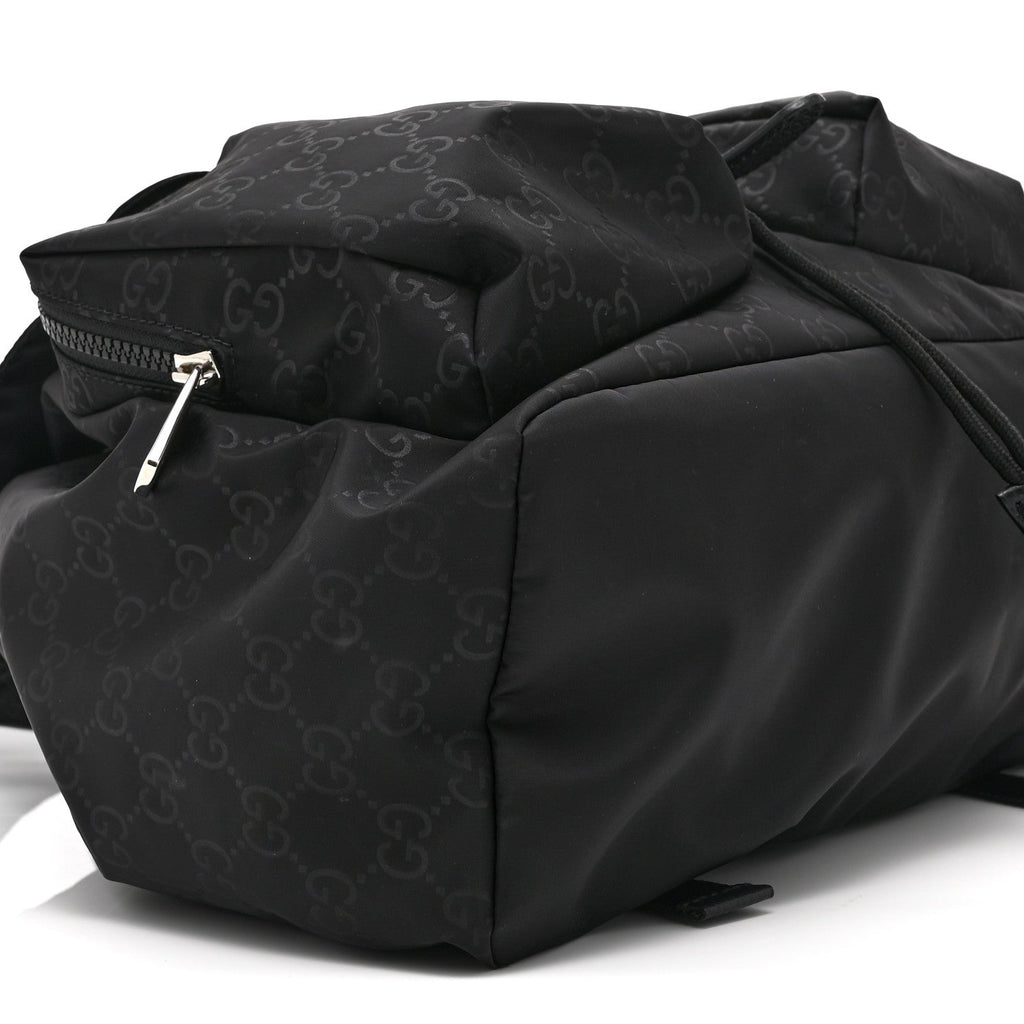 Nylon Monogram Small Single Buckle Backpack Black