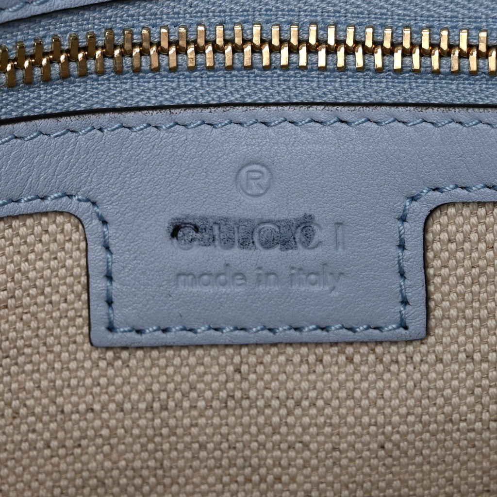 Roxy Calfskin Medium Blondie Top Handle Bag Cloudy Blue