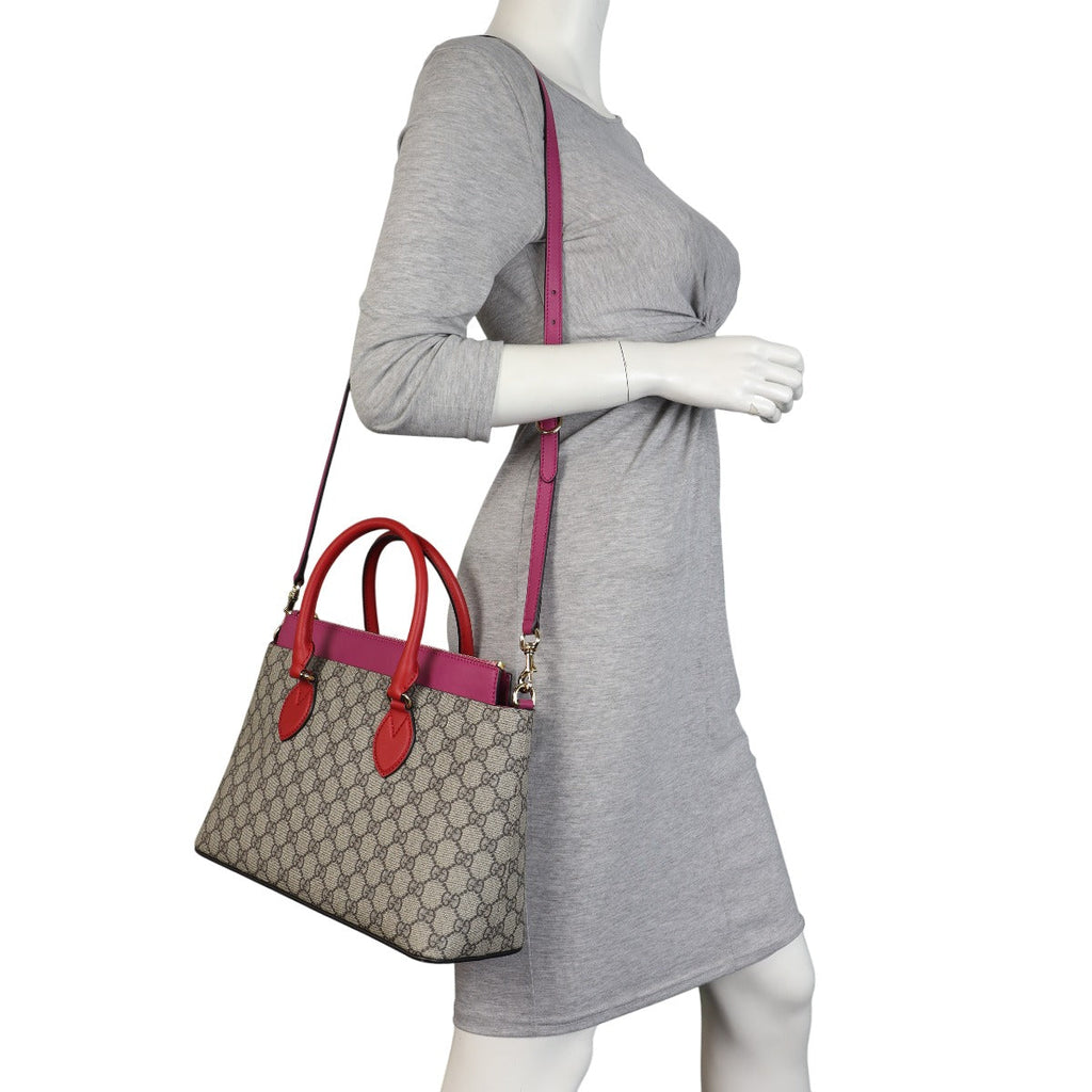 Gucci GG Supreme Linea A Zip Tote Small