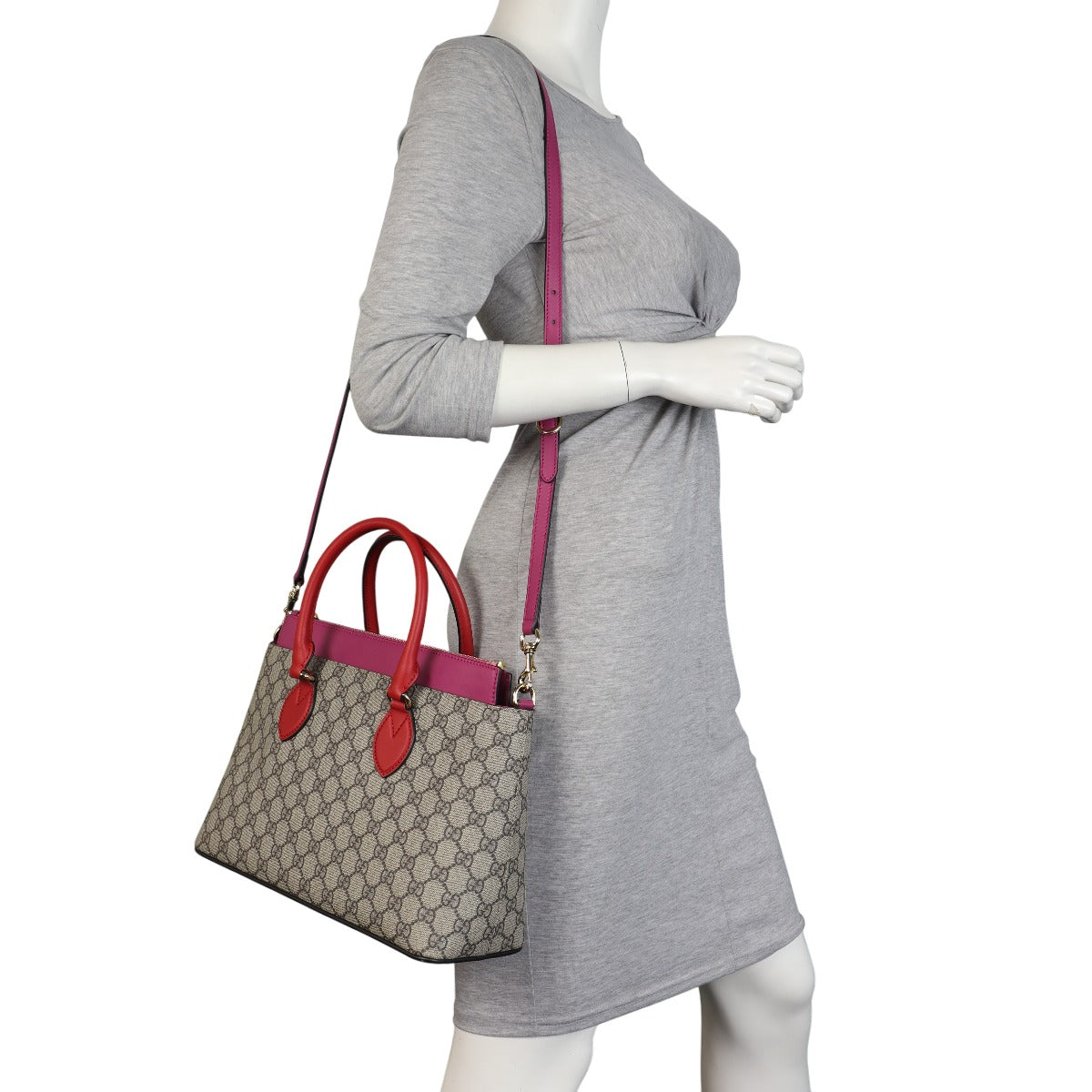 Gucci GG Supreme Linea A Zip Tote Small