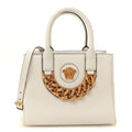 Grained Calfskin Small La Medusa Chain White