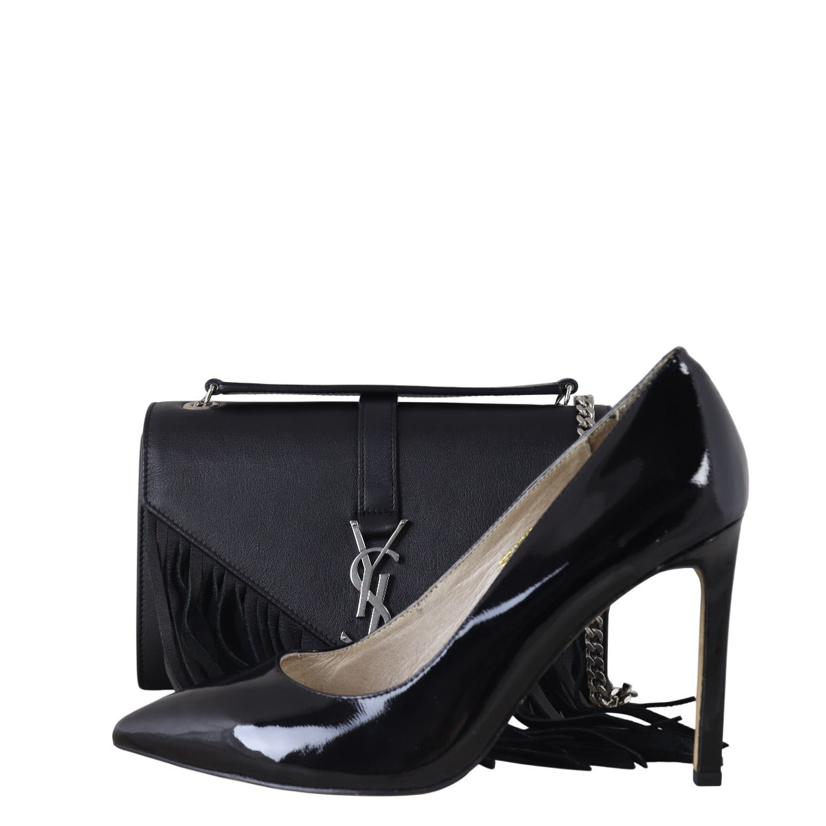 Saint Laurent Monogram Fringe Chain Bag