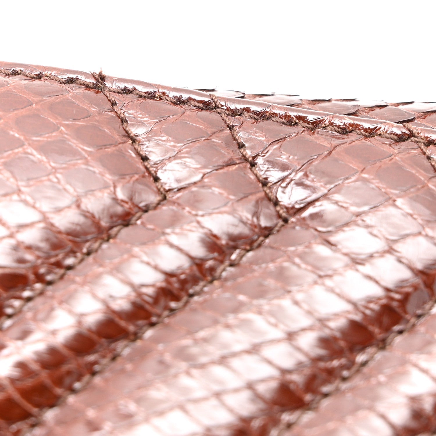 Snakeskin Matelasse Medium GG Marmont Slim Tote Brown