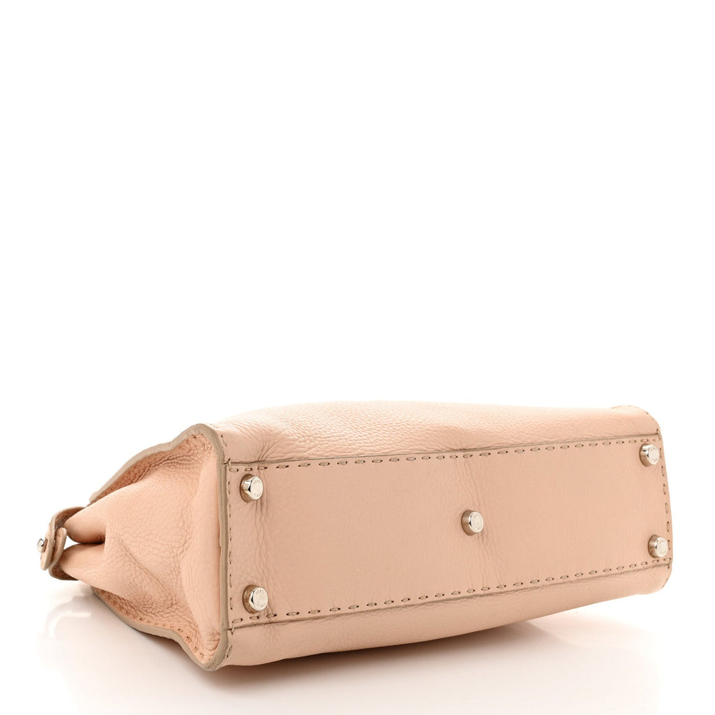 Cuoio Romano Selleria Bi-Color Medium Peekaboo Iconic Satchel Rosa Plaster Pesca