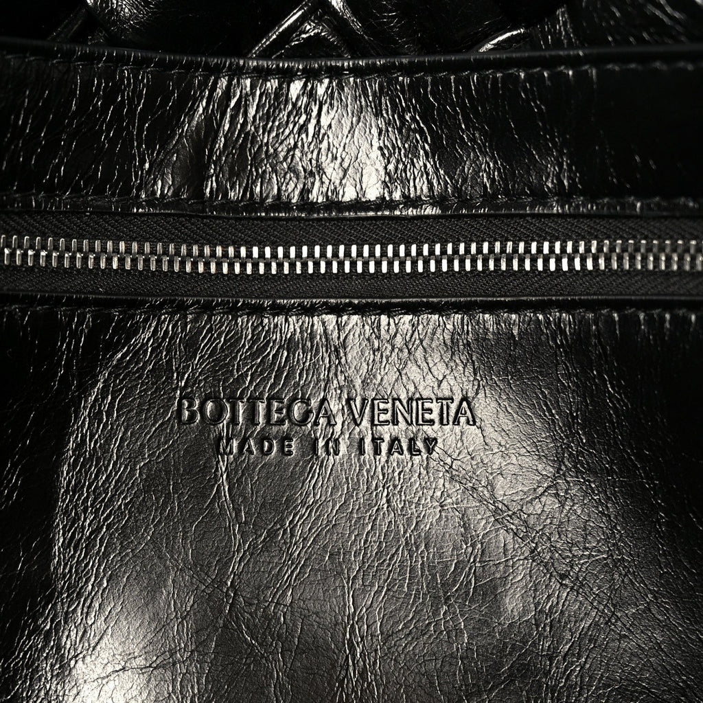 Calfskin Intreccio Kalimero Messenger Black