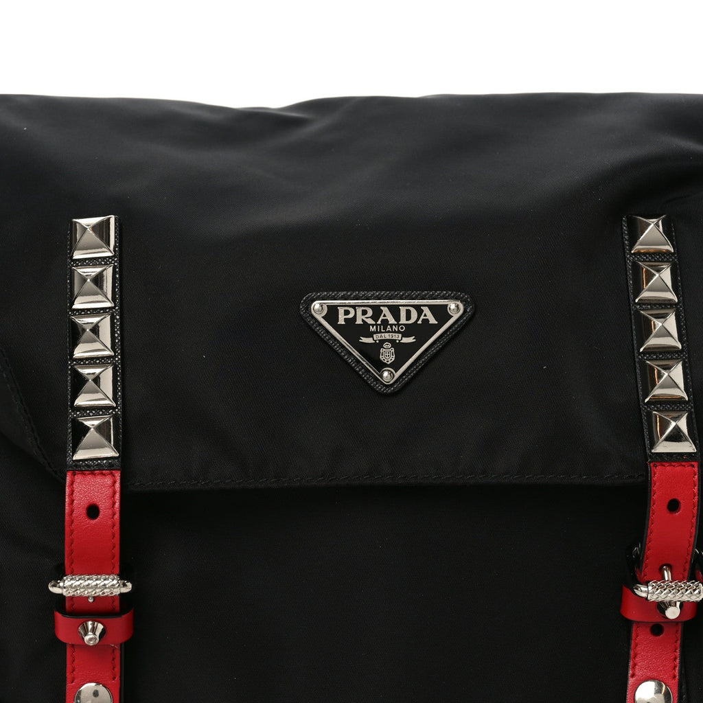 Nylon New Vela Studded Marsupio Belt Bag Black Fuoco
