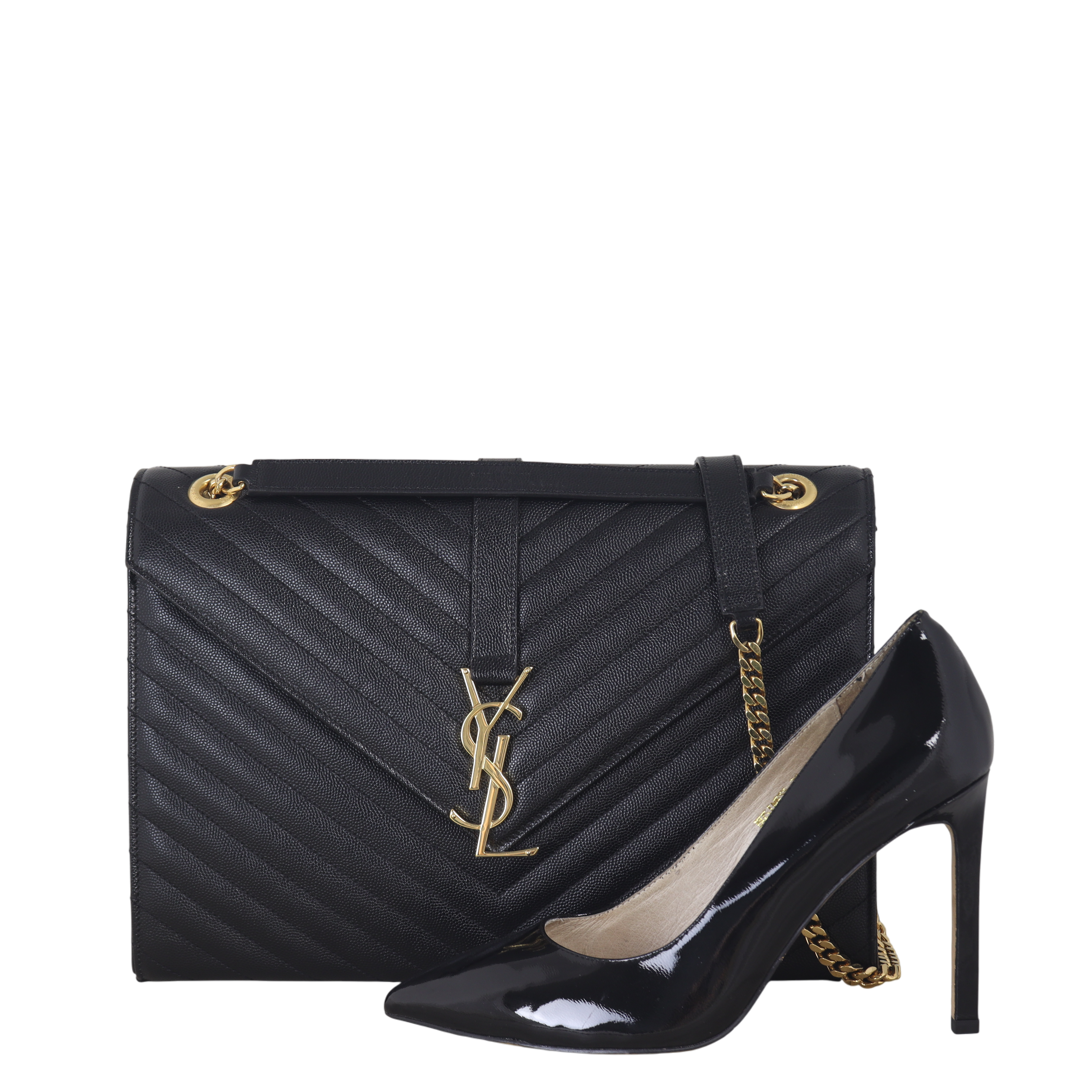 Saint Laurent Matelasse Envelope Large Bag