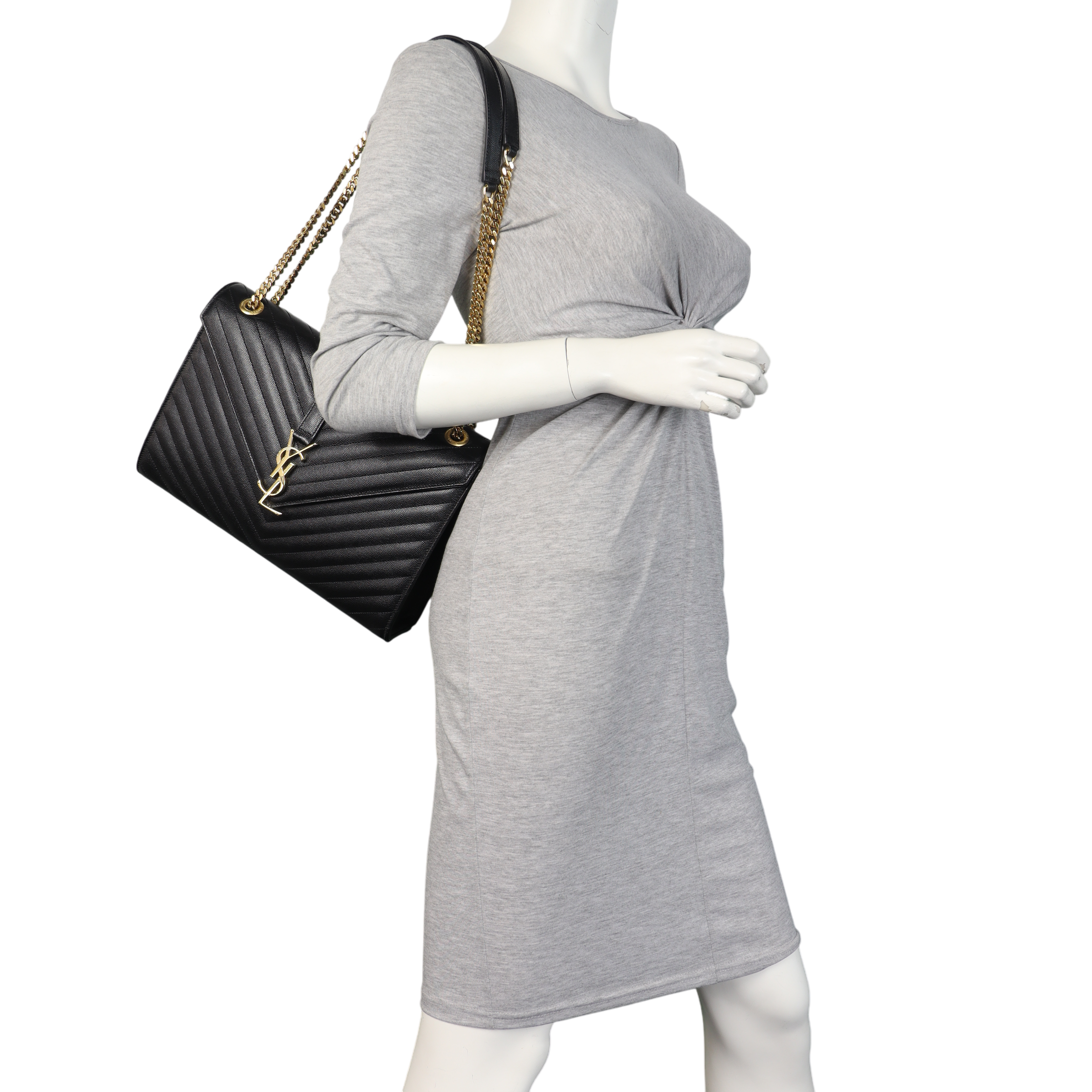 Saint Laurent Matelasse Envelope Large Bag