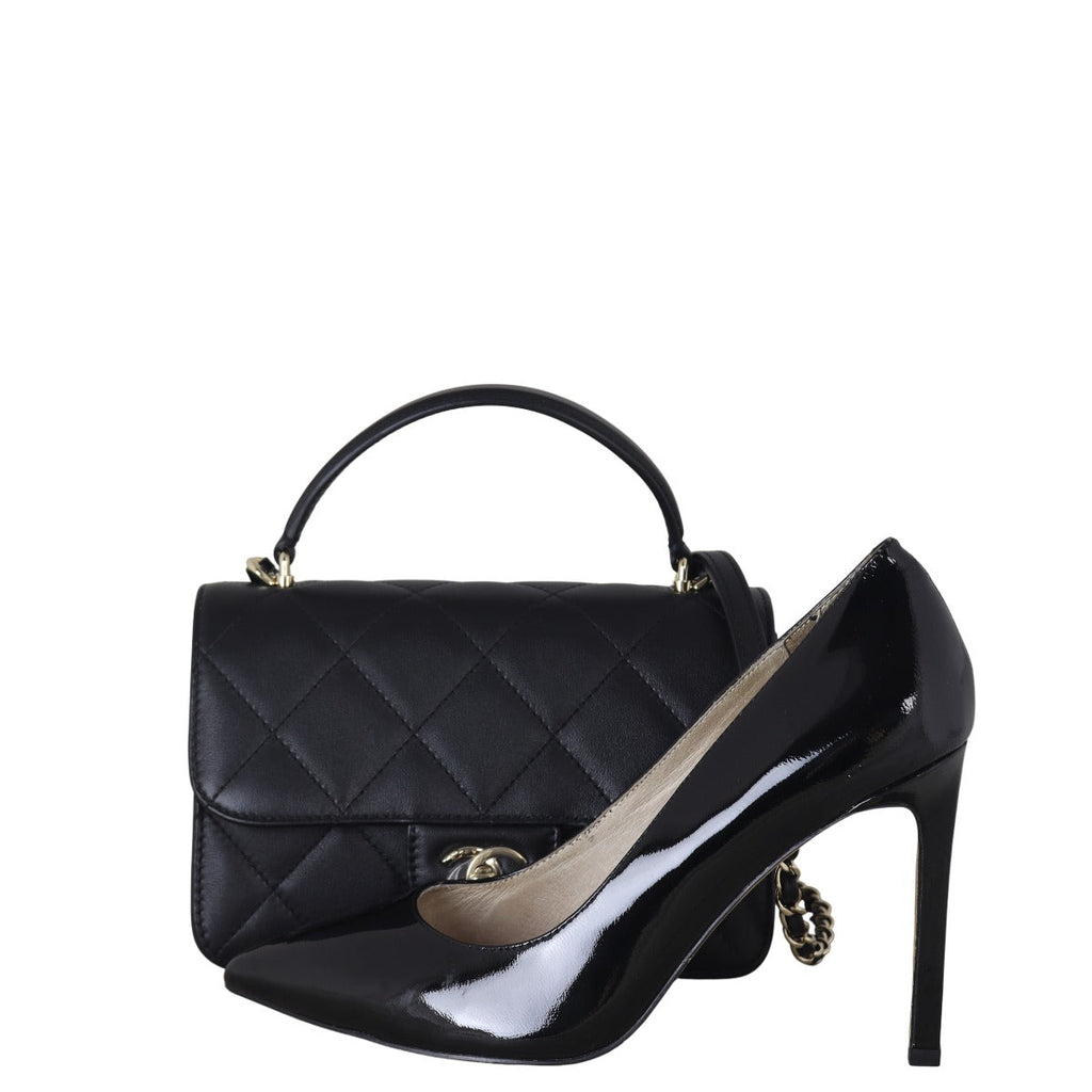 Chanel CC Top Handle Flap Bag Small