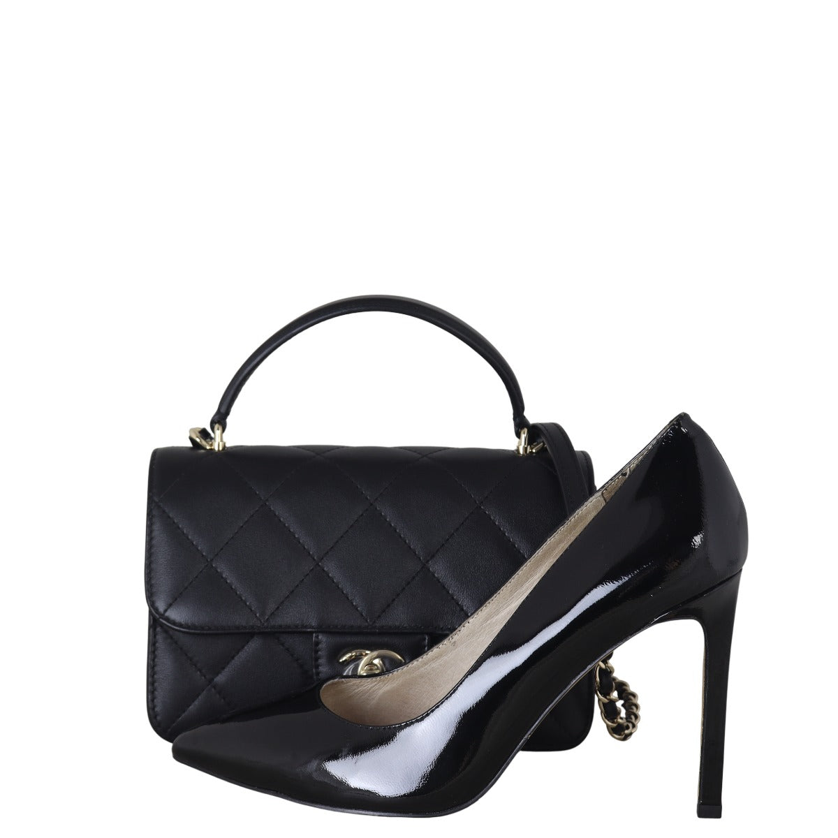 Chanel CC Top Handle Flap Bag Small