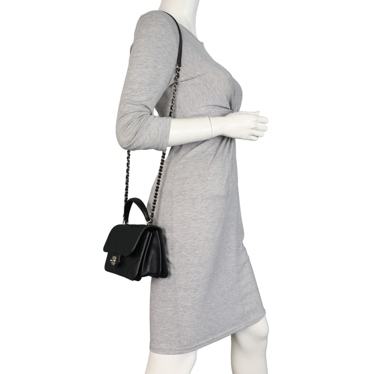 Chanel CC Top Handle Flap Bag Small