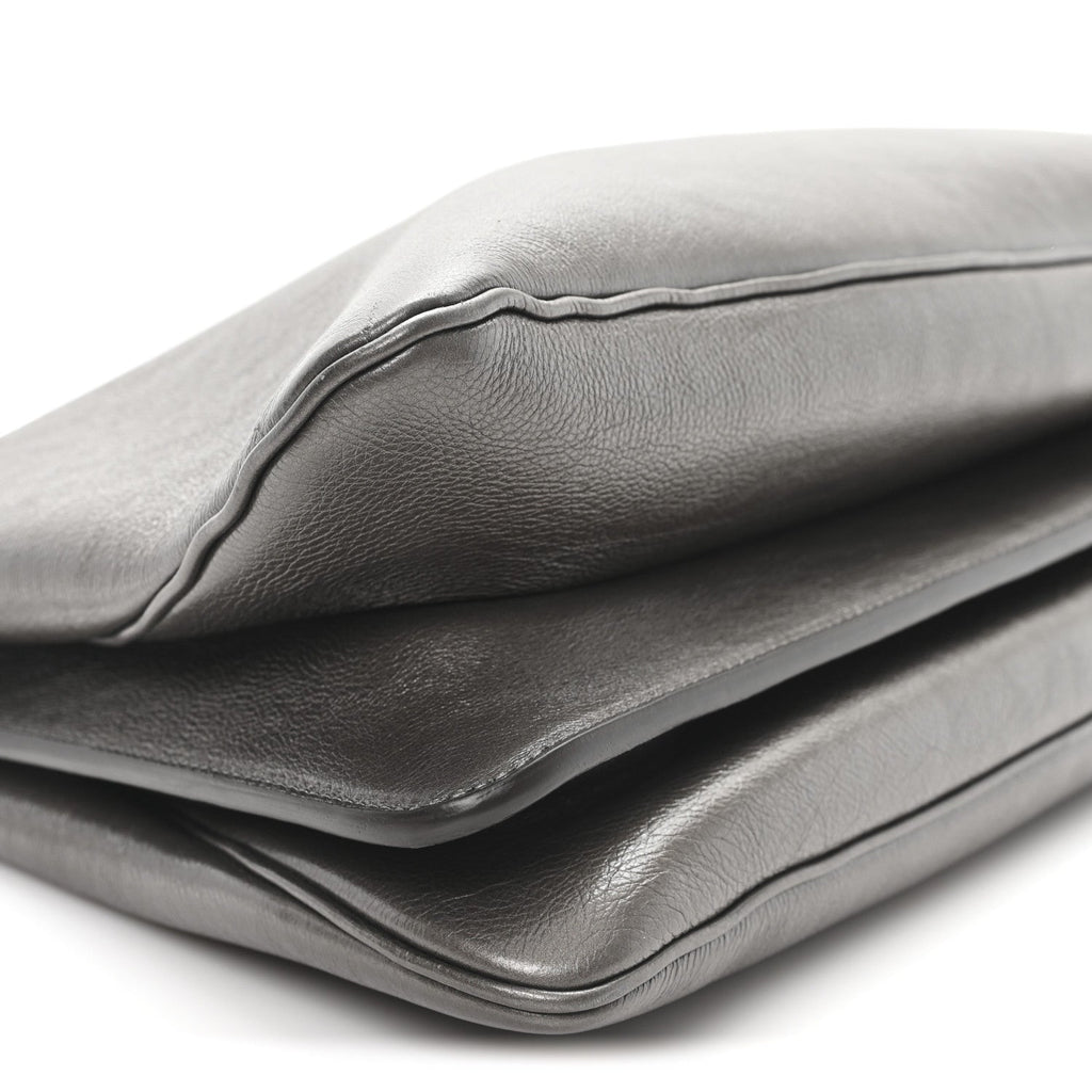 Metallic Vitello Large Soft Peekaboo Tortora