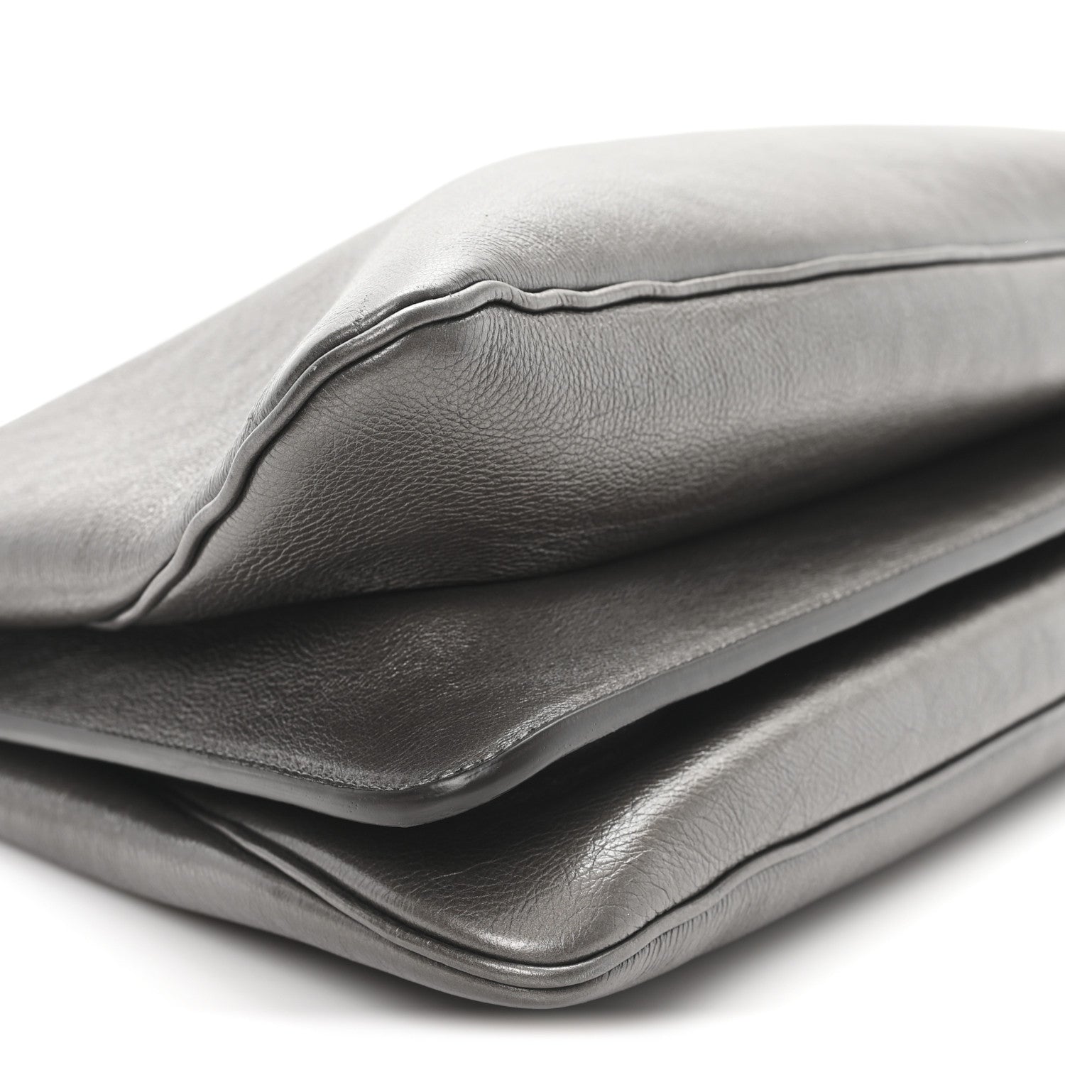 Metallic Vitello Large Soft Peekaboo Tortora