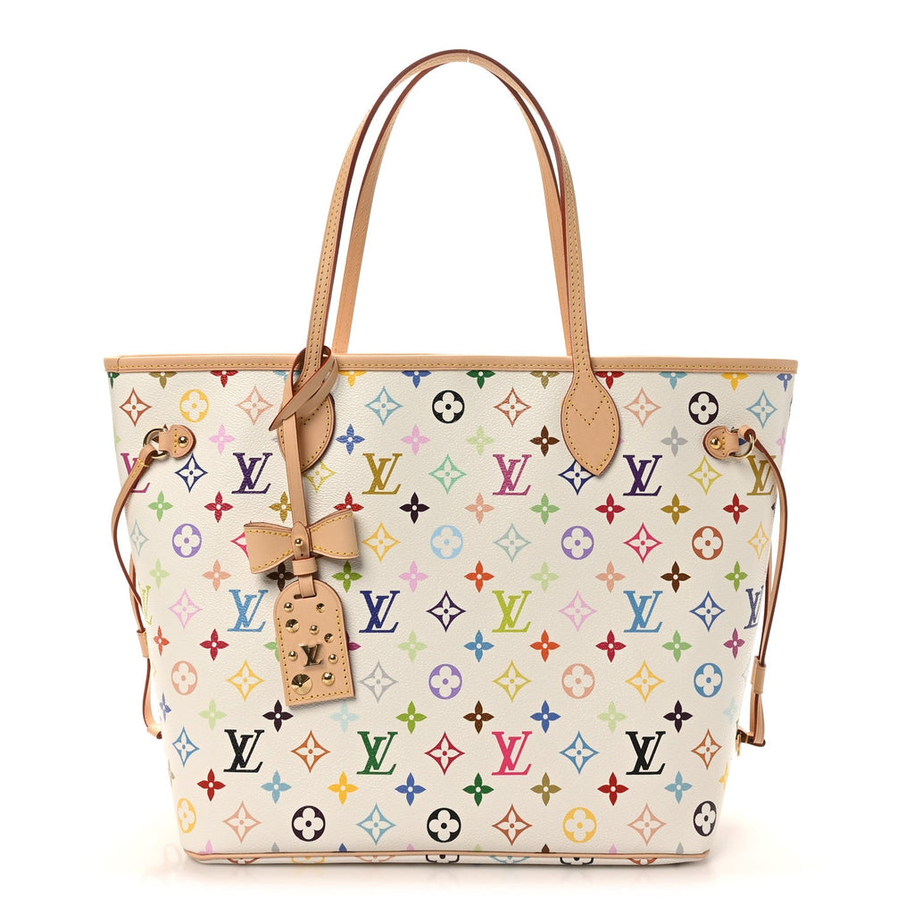 LV X TM Monogram Multicolor Neverfull MM White