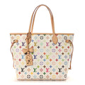 LV X TM Monogram Multicolor Neverfull MM White