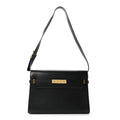 Smooth Calfskin Manhattan Shoulder Bag Black