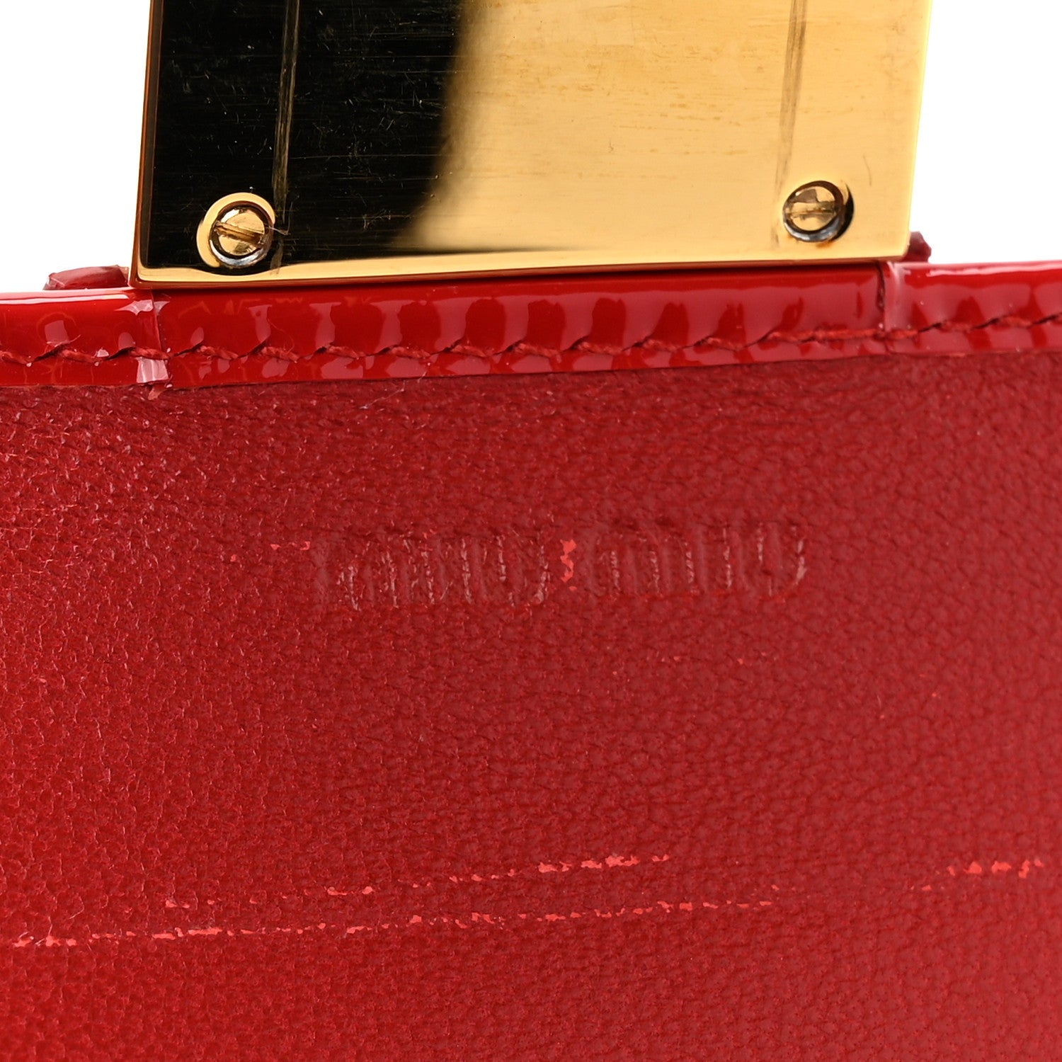Vernice Madras Wallet On Chain Rosso