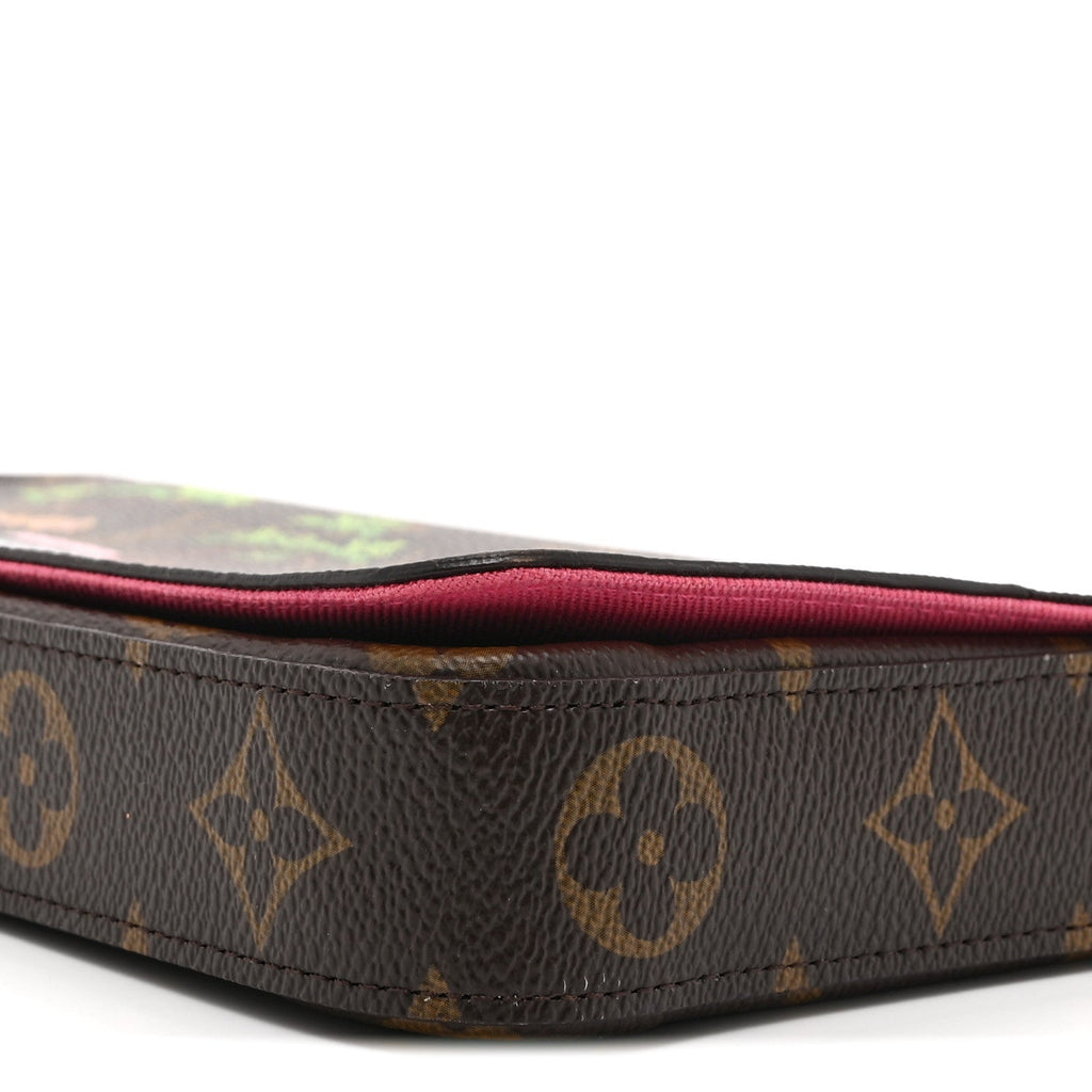Monogram 2021 Christmas Animation Hollywood Pochette Felicie Chain Wallet Fuchsia