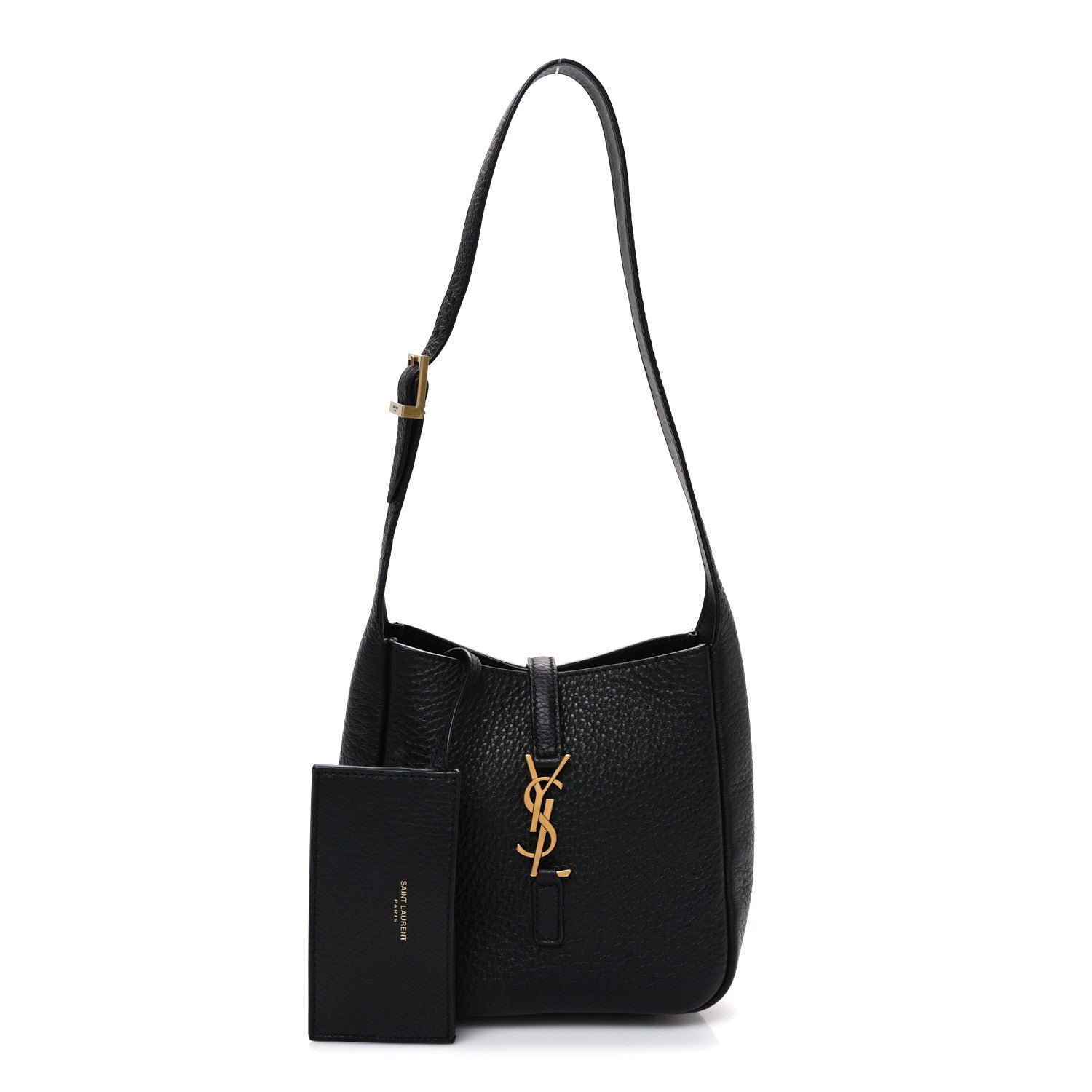Grained Calfskin Baby Le 5 A 7 Supple Hobo Black