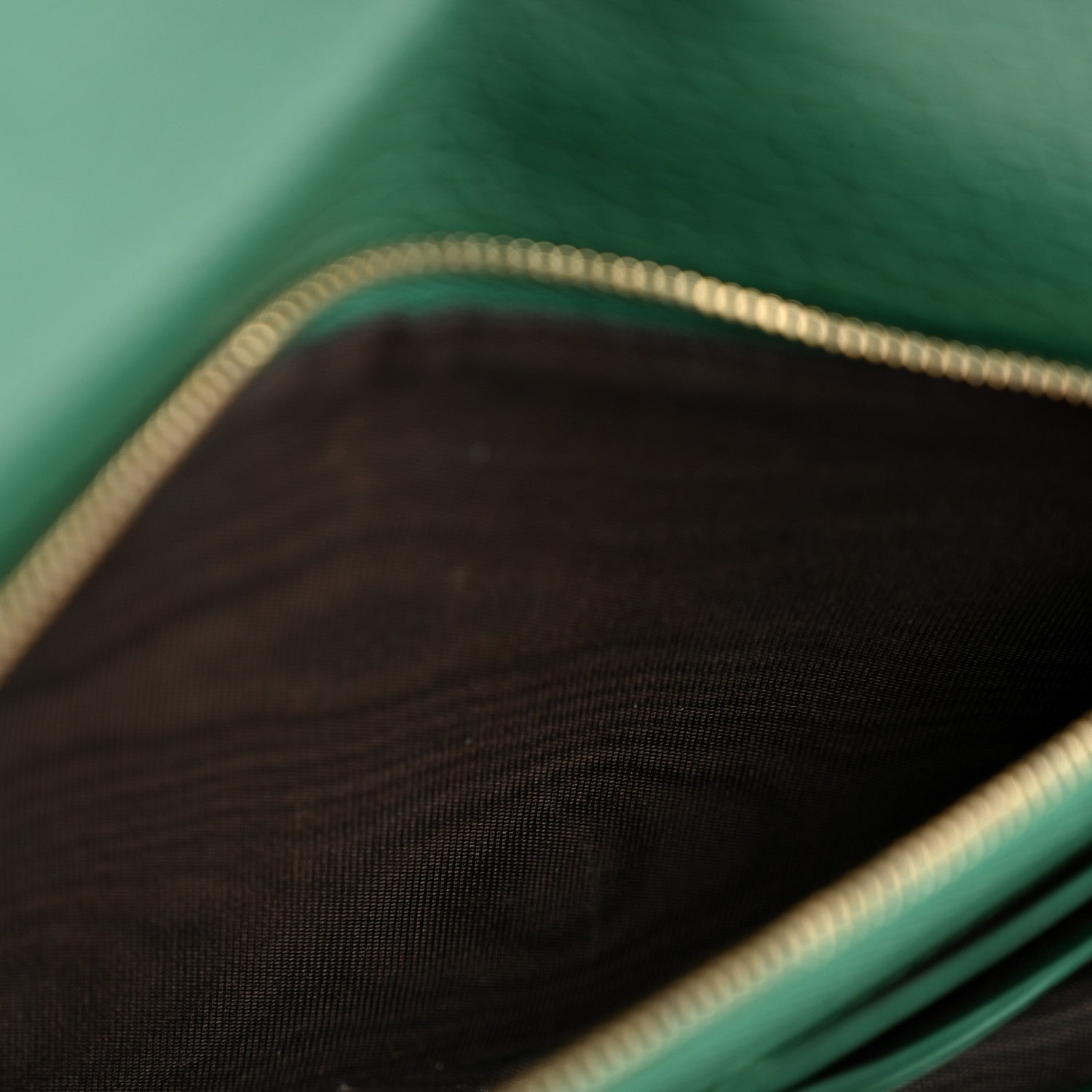 Dollar Calfskin Interlocking G Chain Wallet Emerald