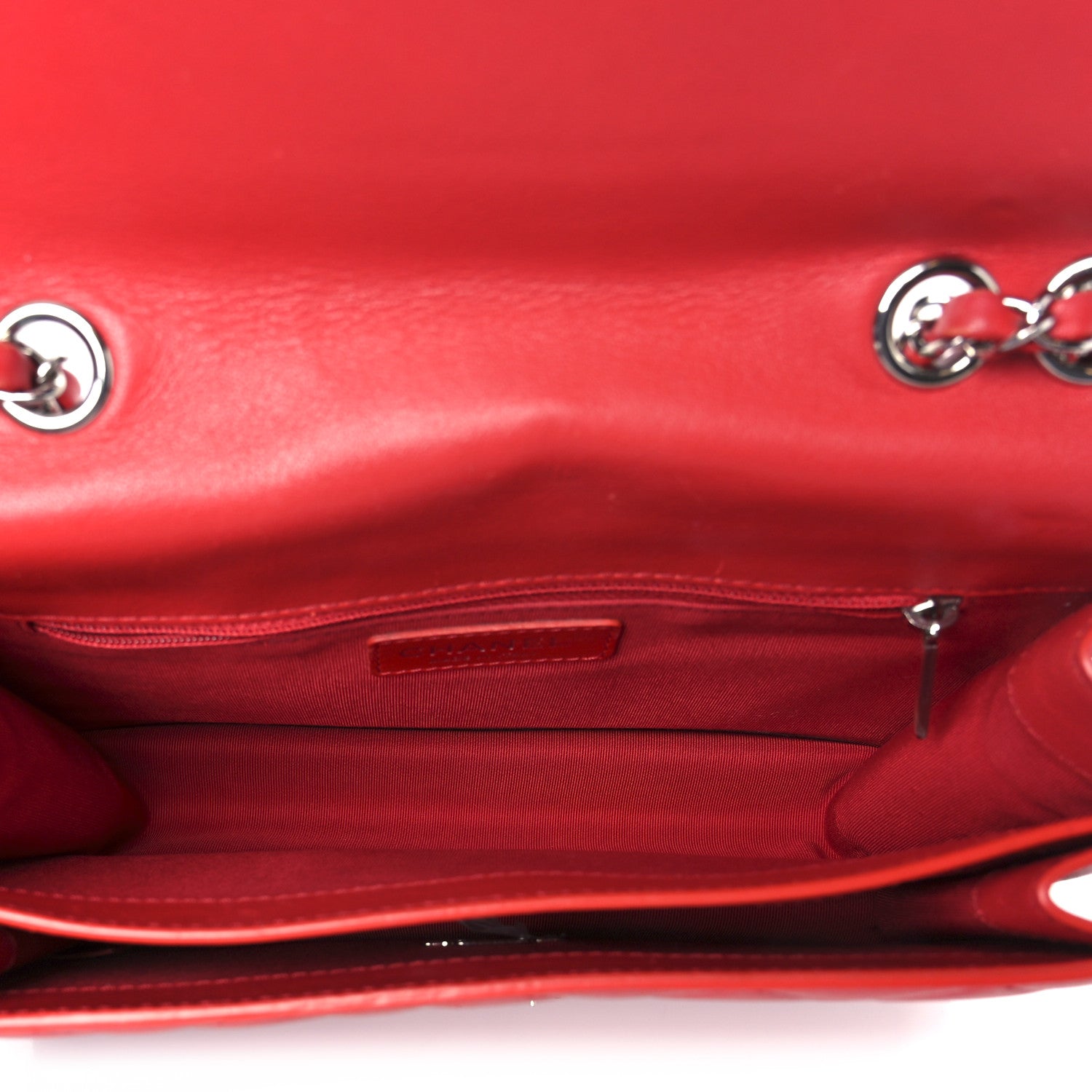 Caviar Quilted Small CC Box Top Flap Red
