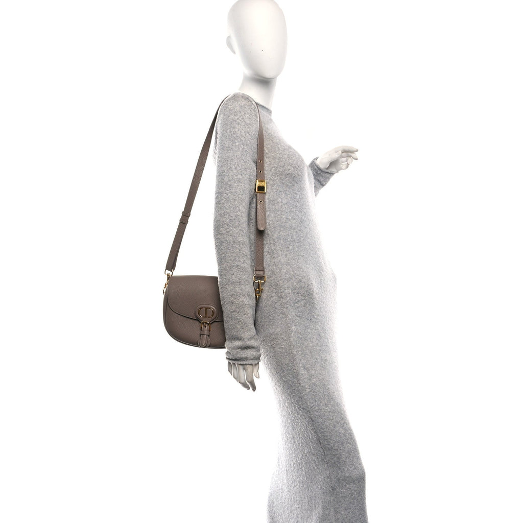 Grained Calfskin Medium Bobby Flap Warm Taupe