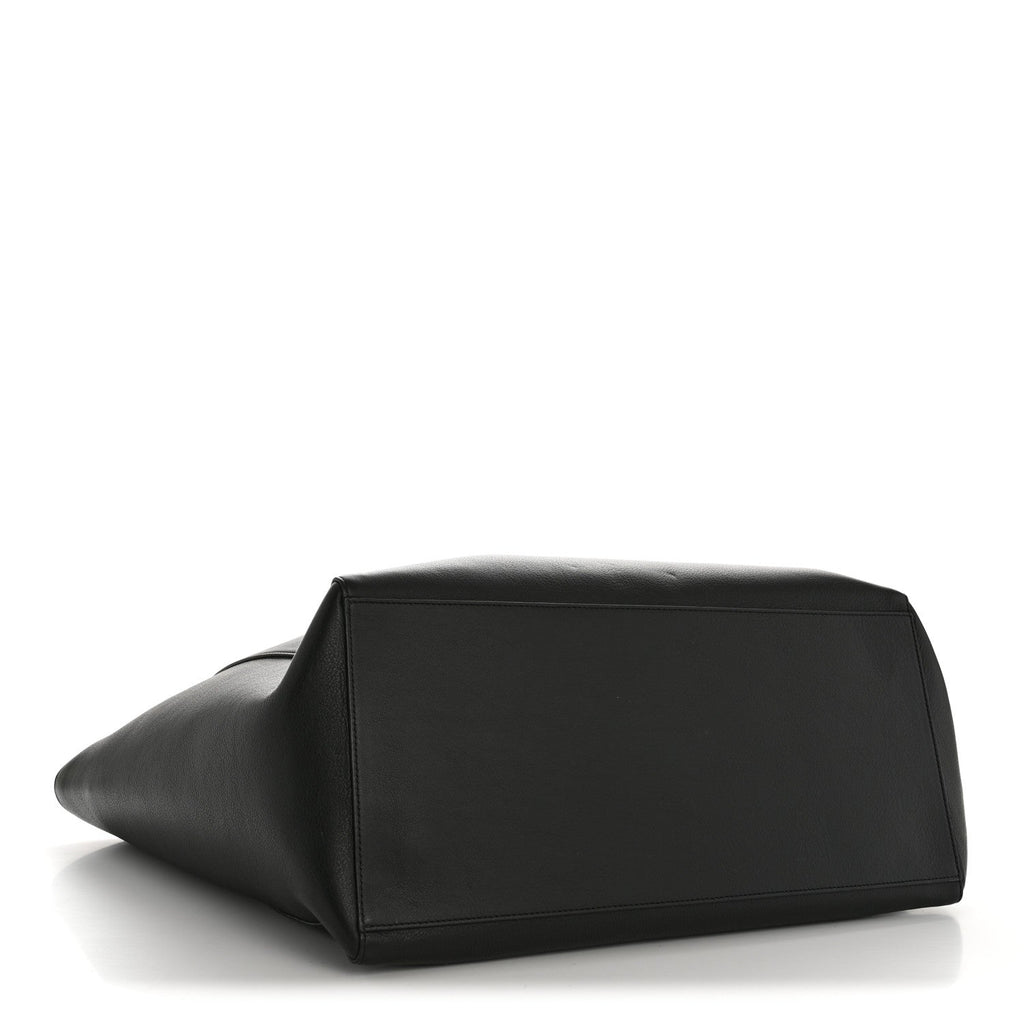 Smooth Calfskin Everyday East West Tote Bag Black