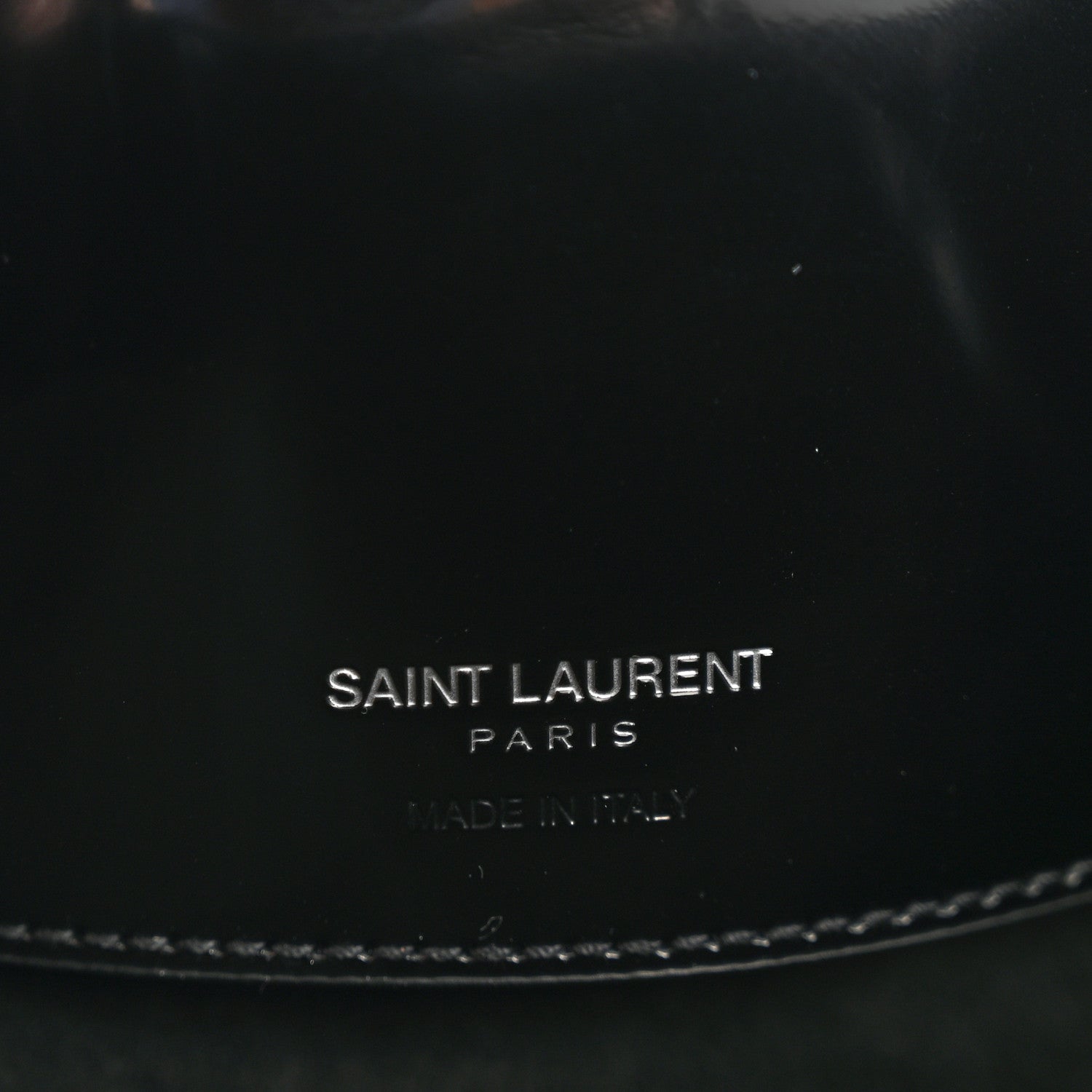 Patent Calfskin Le 37 Bucket Bag Black