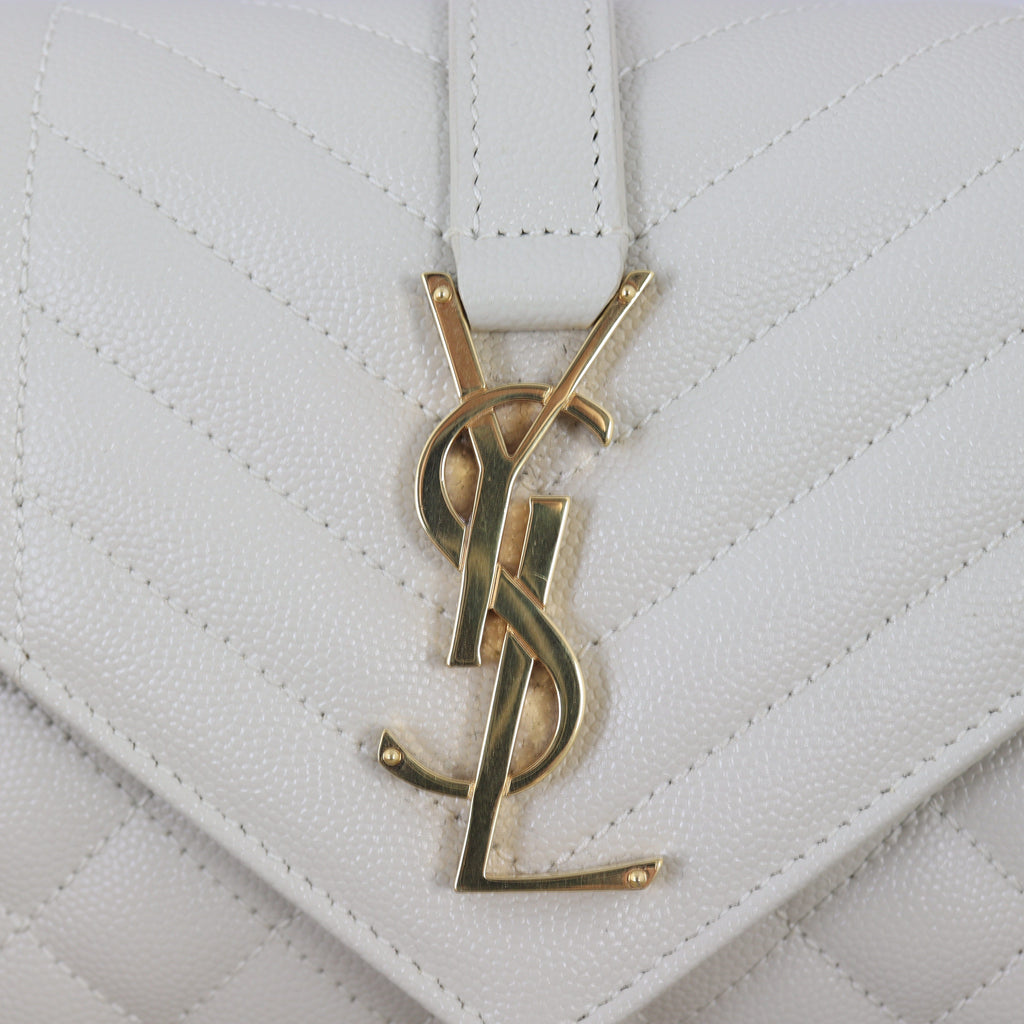Saint Laurent Monogram Mix Matelasse Envelope Chain Bag Small