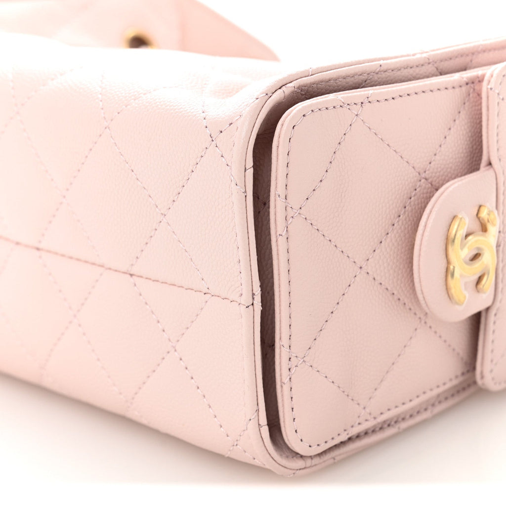 Caviar Quilted Mini Chanel 25 Handbag Light Pink