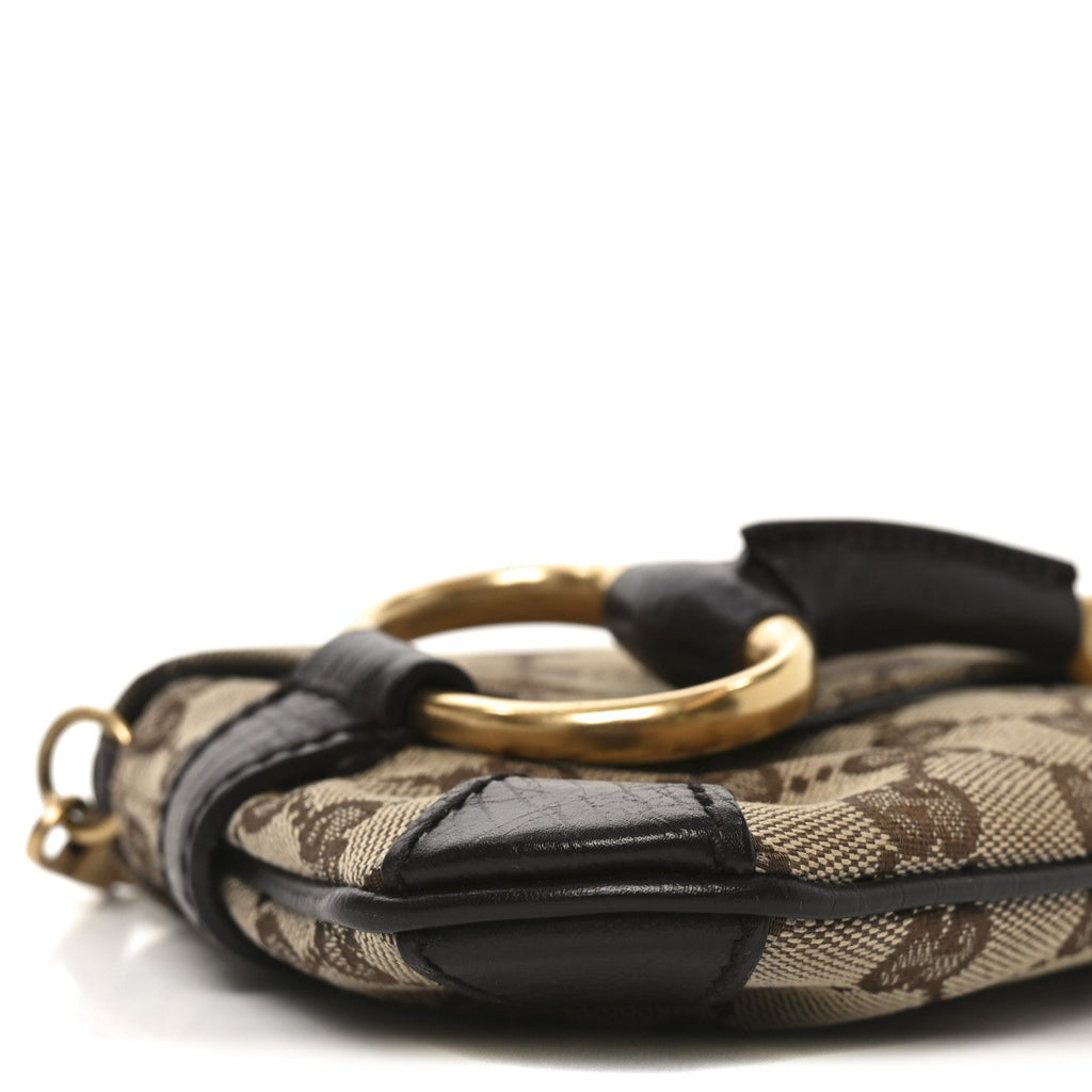Monogram Horsebit Clutch Dark Brown