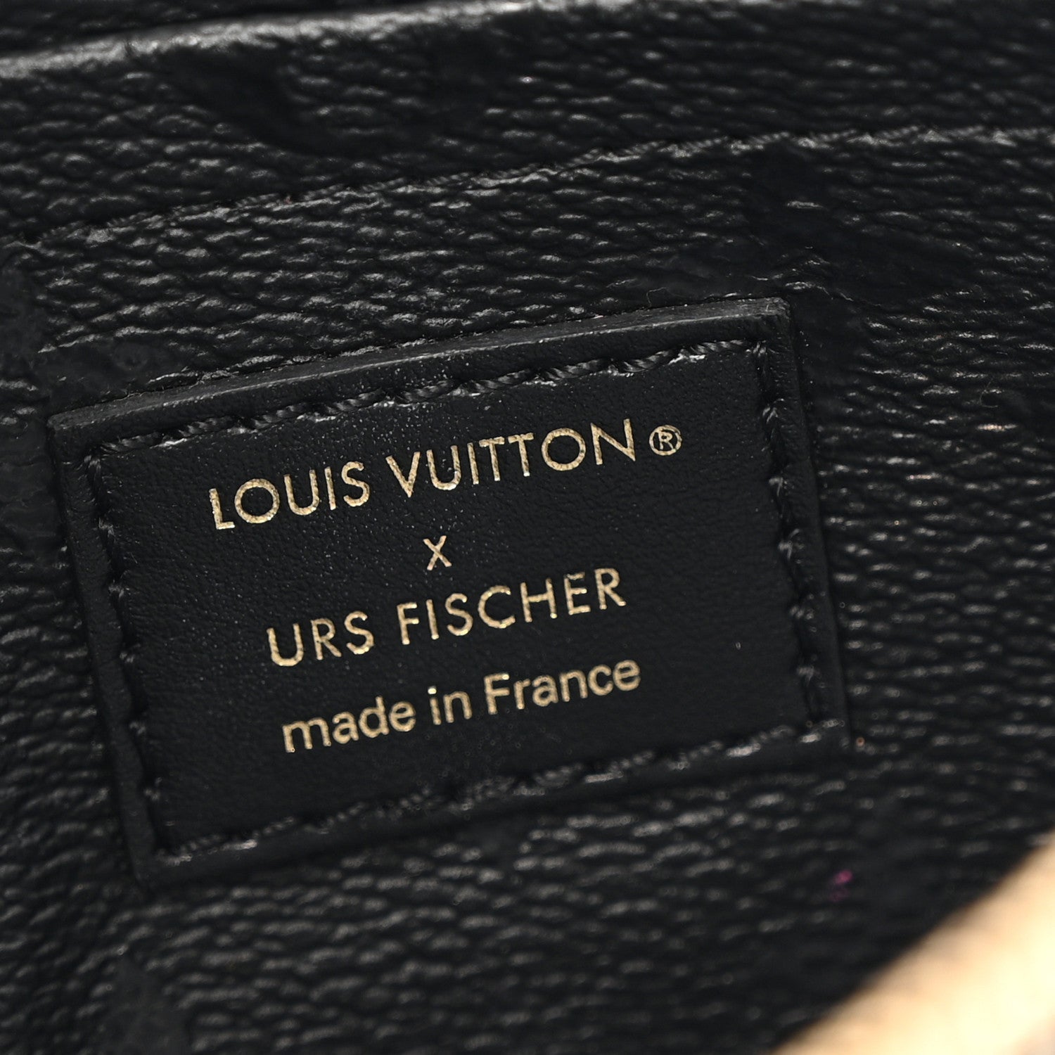 X UF Tufted Monogram Pochette Accessories Black Red