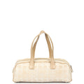 Chanel Shoulder Bag Travel Ligne Bowler in Neutral, Fabric