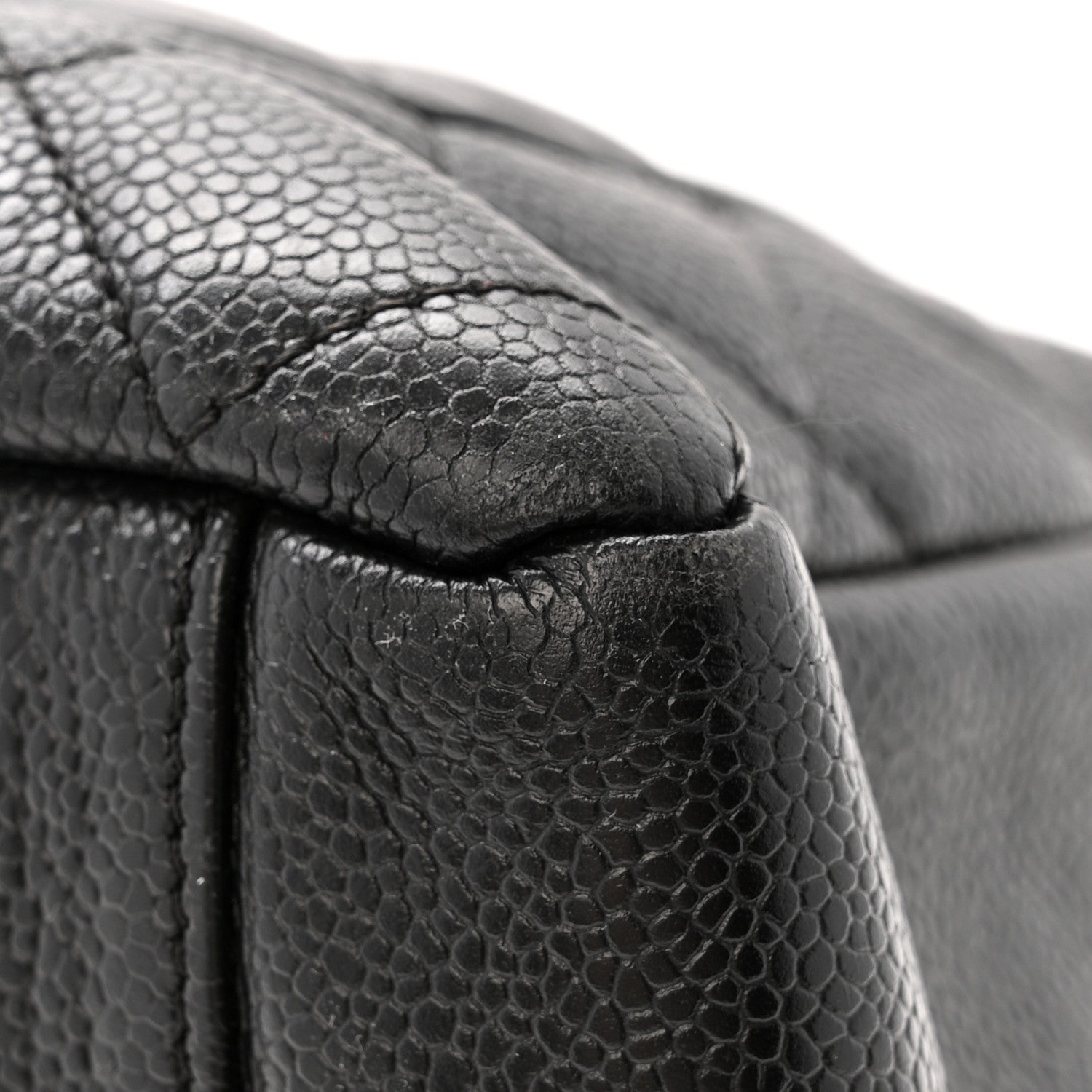 Caviar Quilted Grand Shopping Tote GST Black