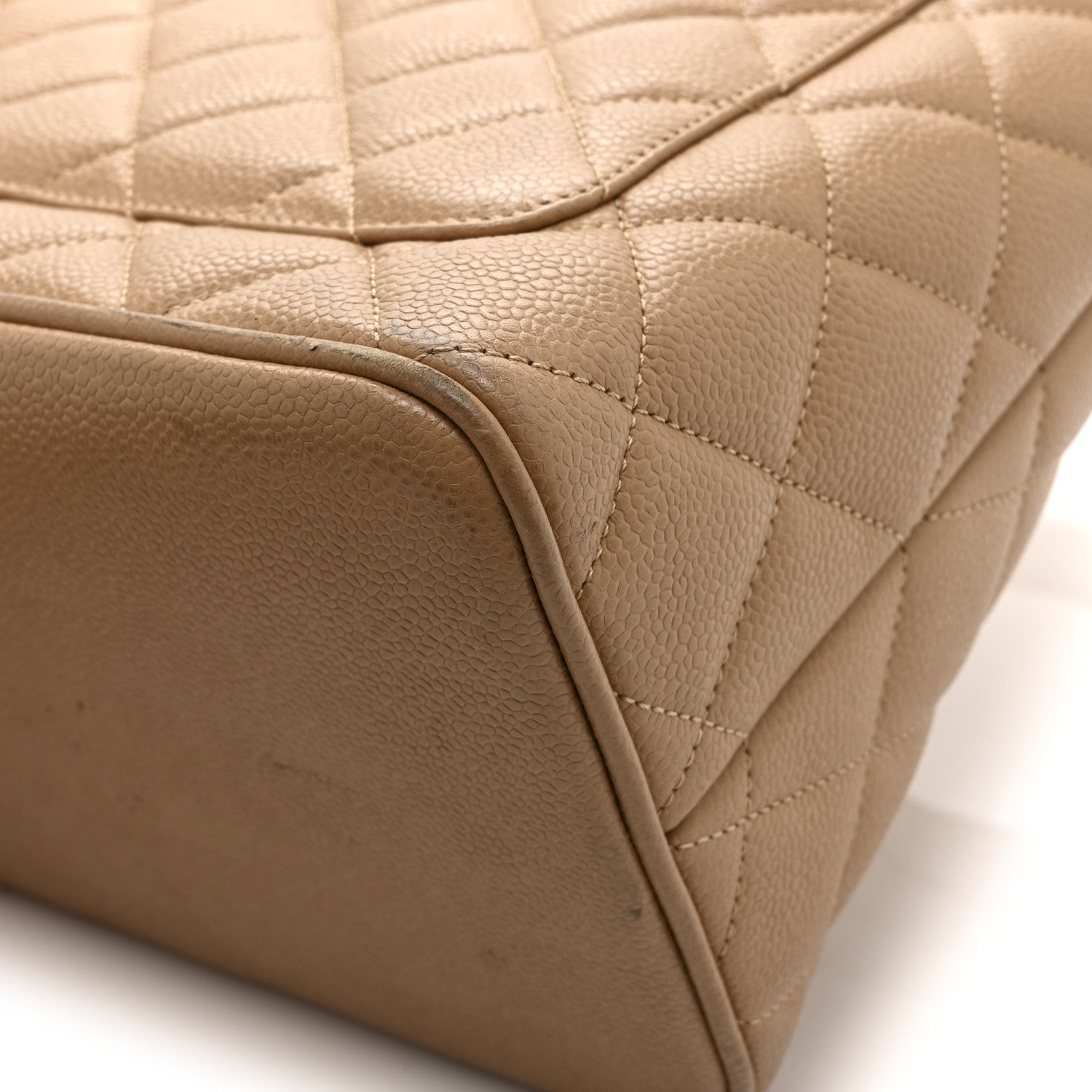 Caviar Quilted Medallion Tote Beige