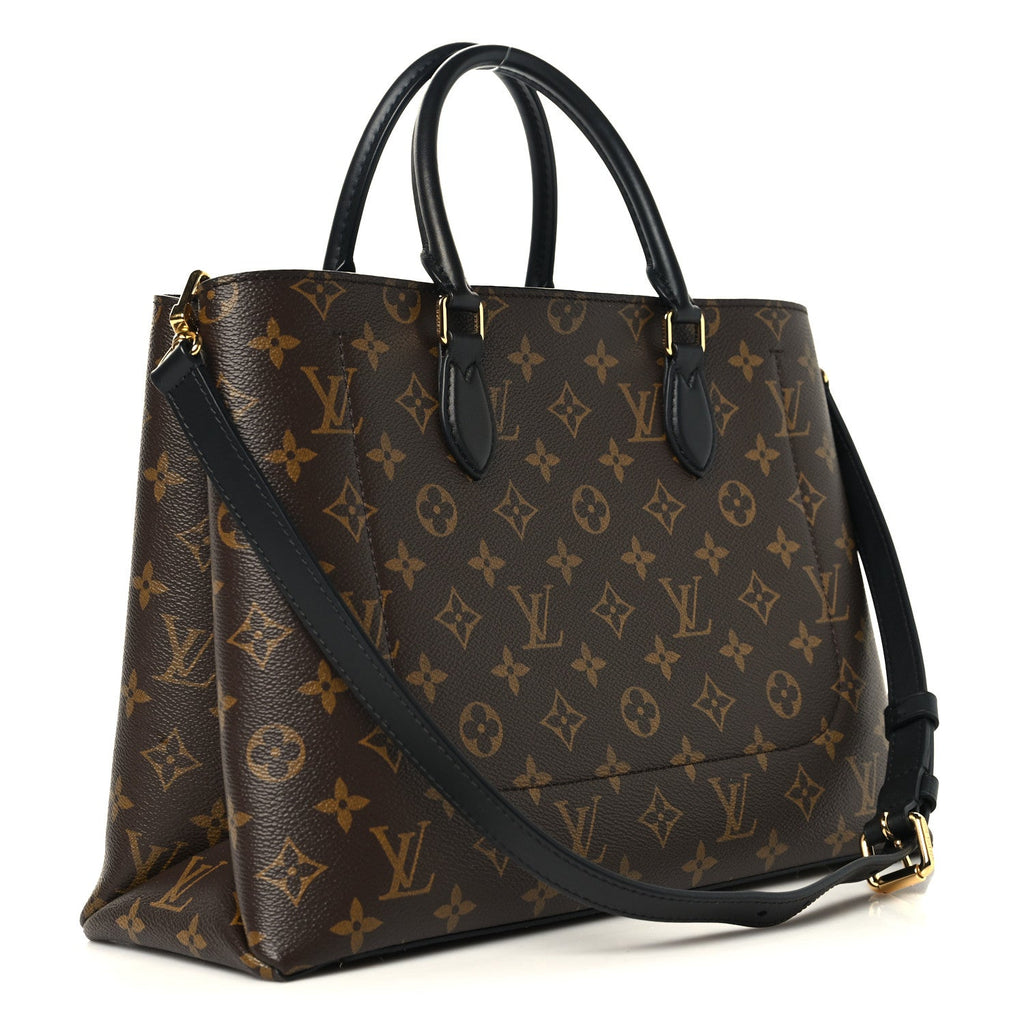 Monogram Flower Tote Black