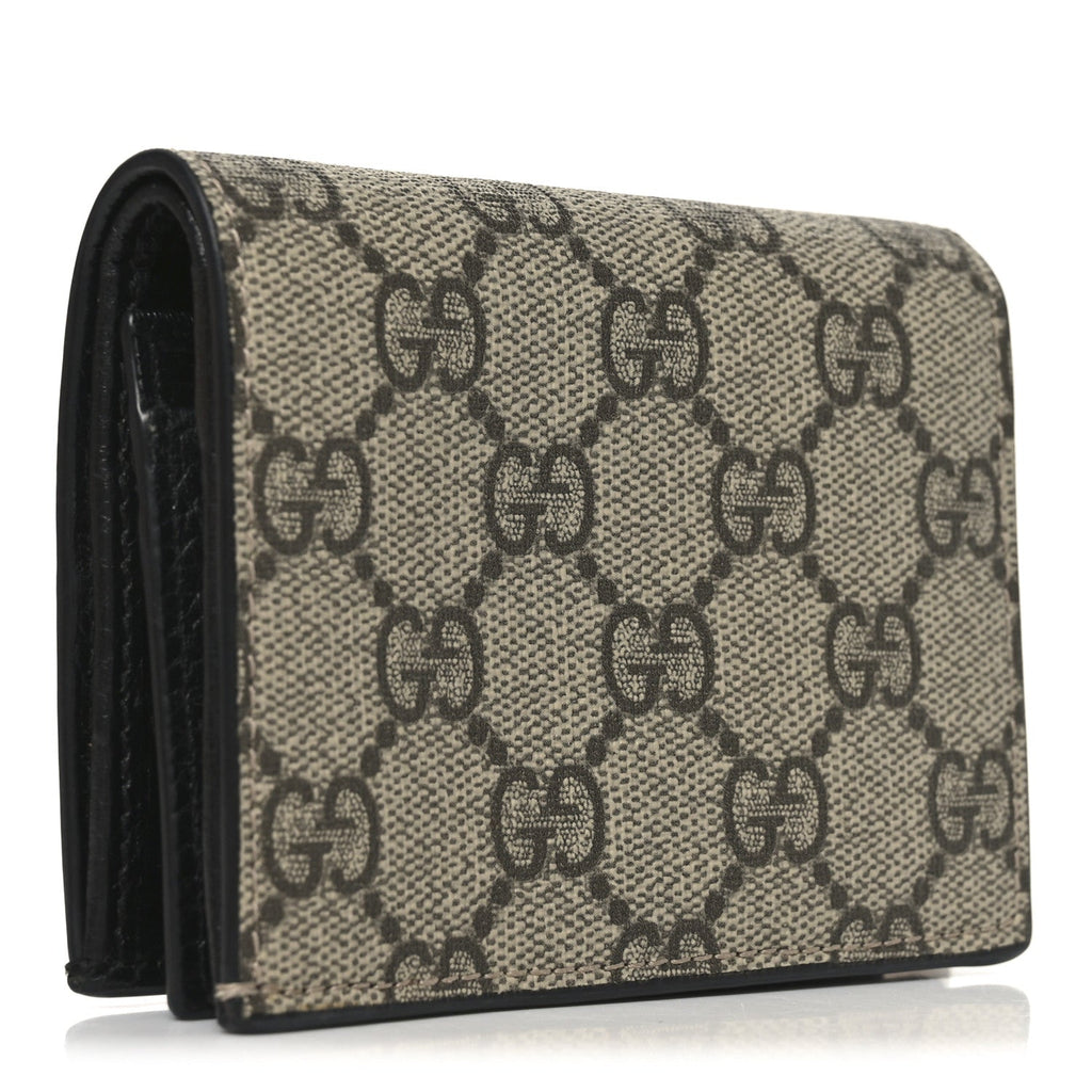 Dollar Calfskin GG Supreme Monogram GG Marmont  Case Black Beige Ebony