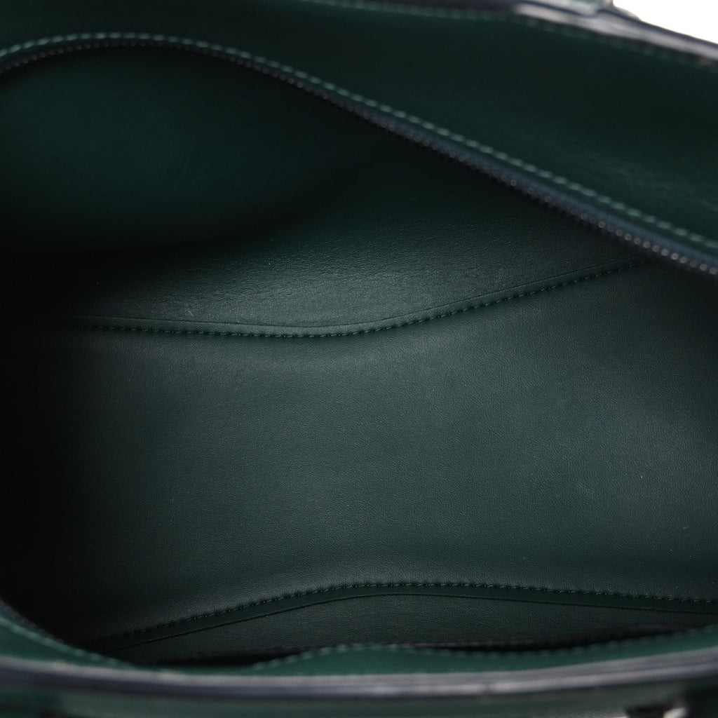 Grained Calfskin Neo Classic Matte Black Hardware S City Forest Green