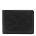 Calfskin Monogram Shadow Multiple Wallet Black
