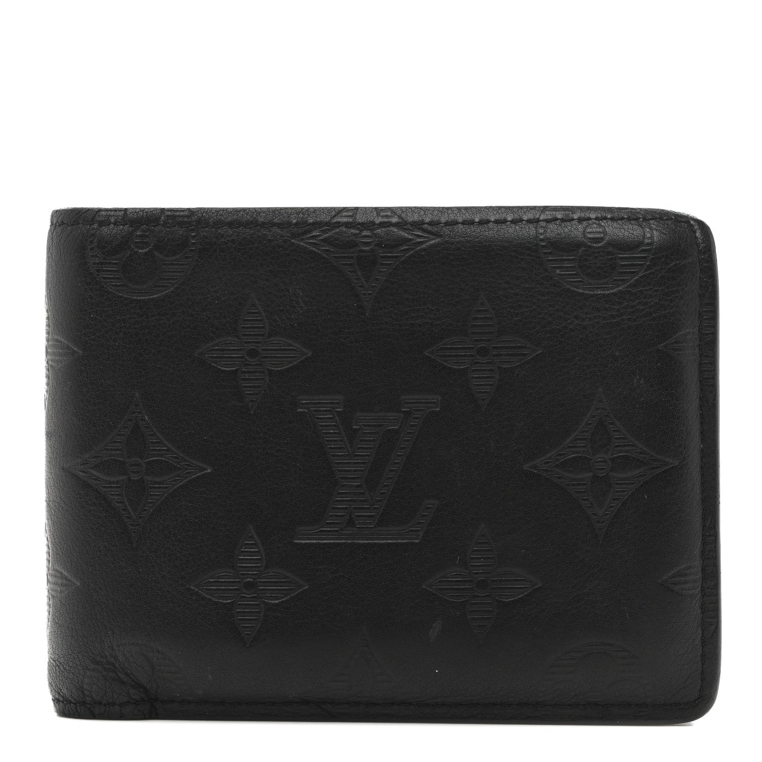 Calfskin Monogram Shadow Multiple Wallet Black