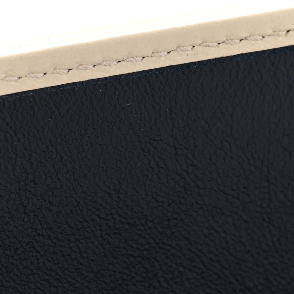 Vintage Effect Calfskin Matelasse Diagonal Torchon GG Marmont Continental Wallet Blue Agata Mystic White