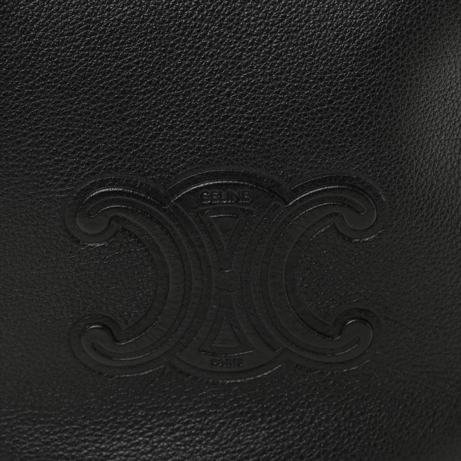 Supple Calfskin Cuir Triomphe Small Heloise Shoulder Bag Black