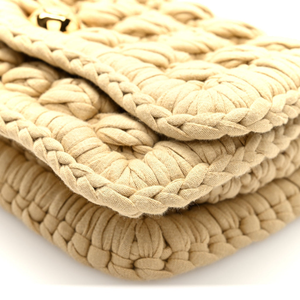 Jersey Crochet Shoulder Bag Cane Sugar