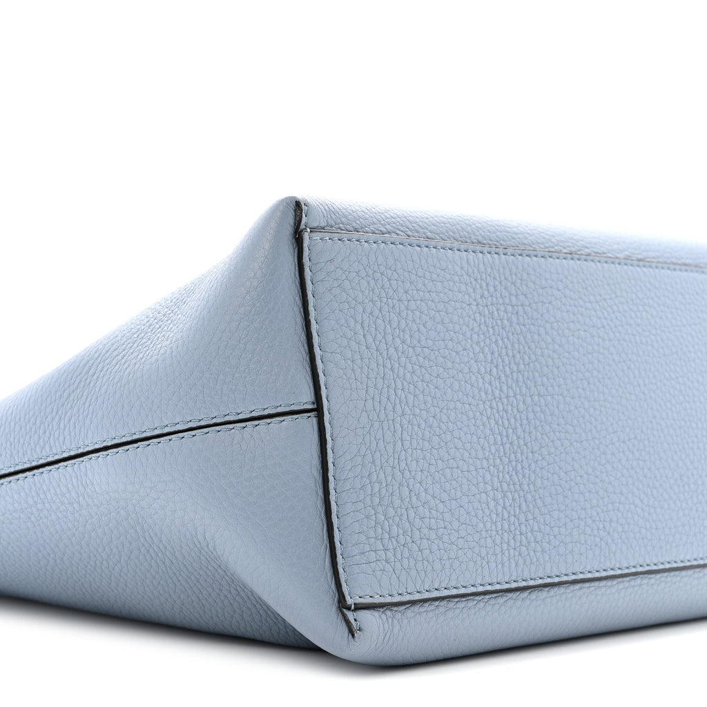 Grained Calfskin Rockstud Shoulder Tote Niagara