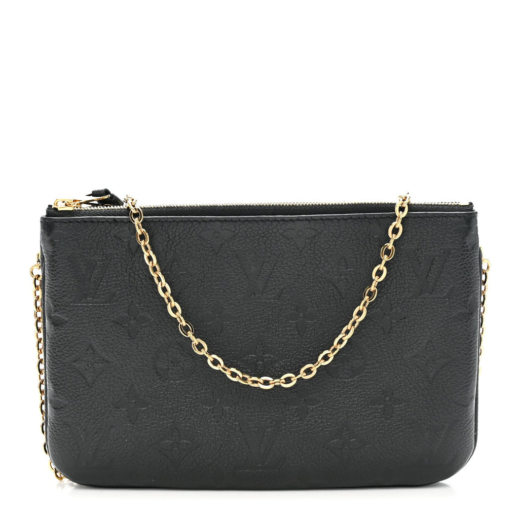 Empreinte Double Zip Pochette Black