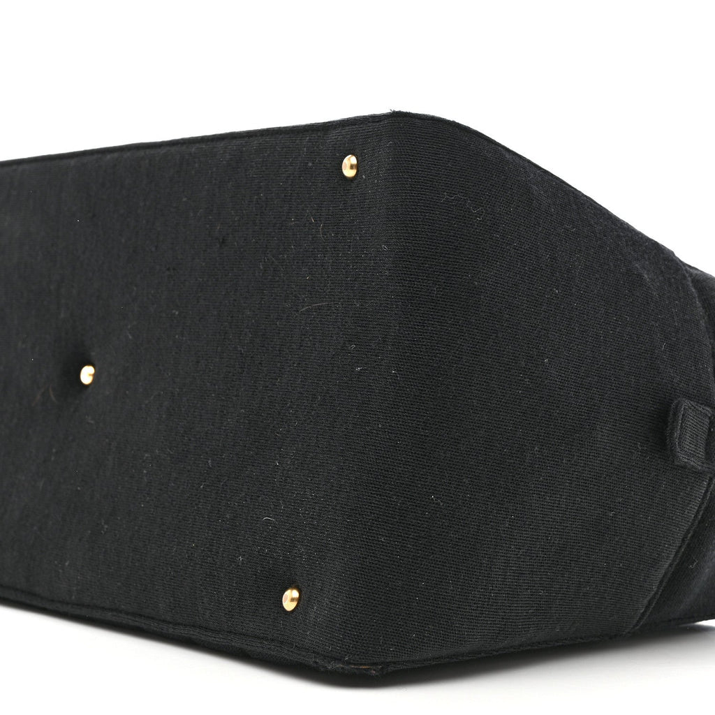 Jersey Square Quilted Bowler Black