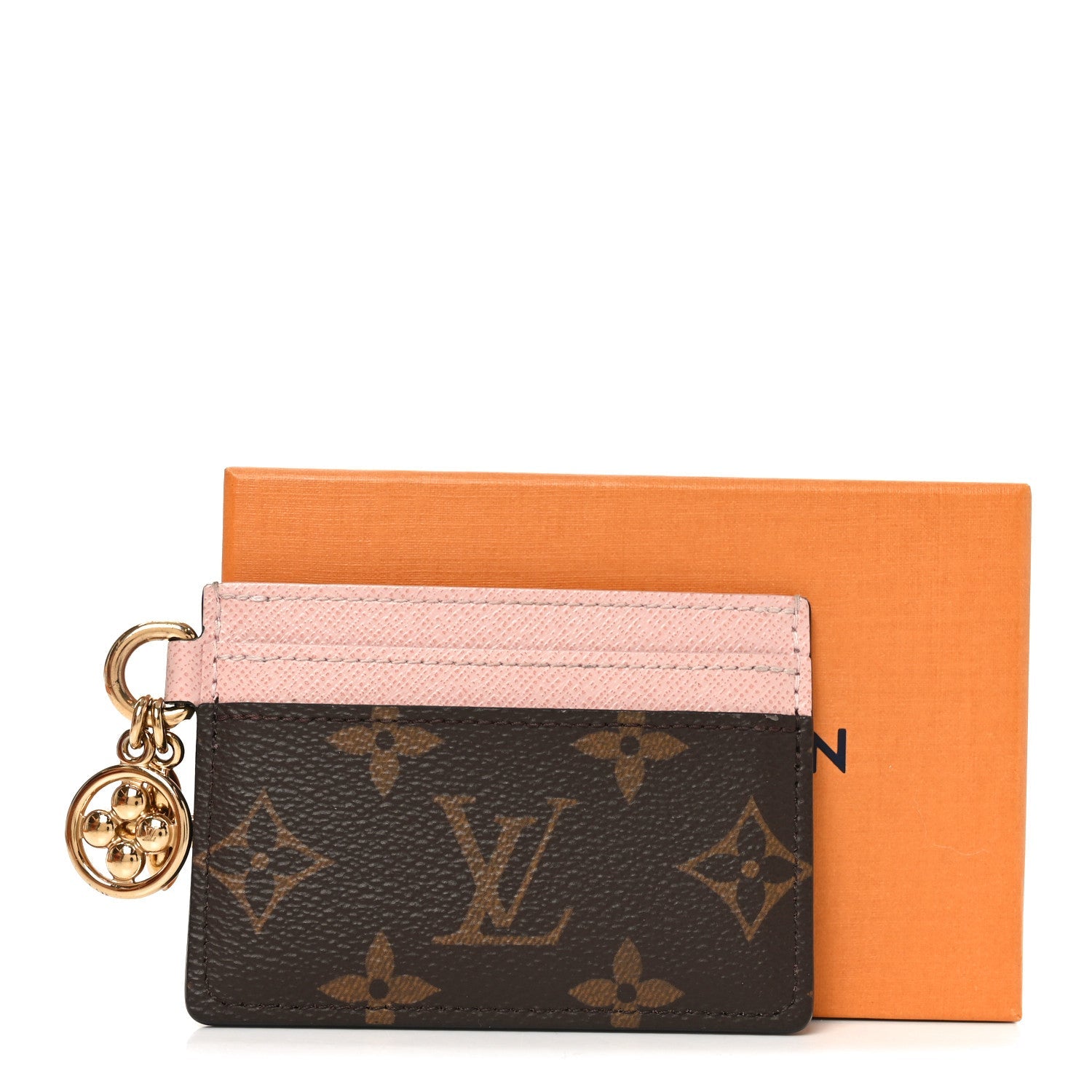Monogram LV Charms  Holder Rose Ballerine