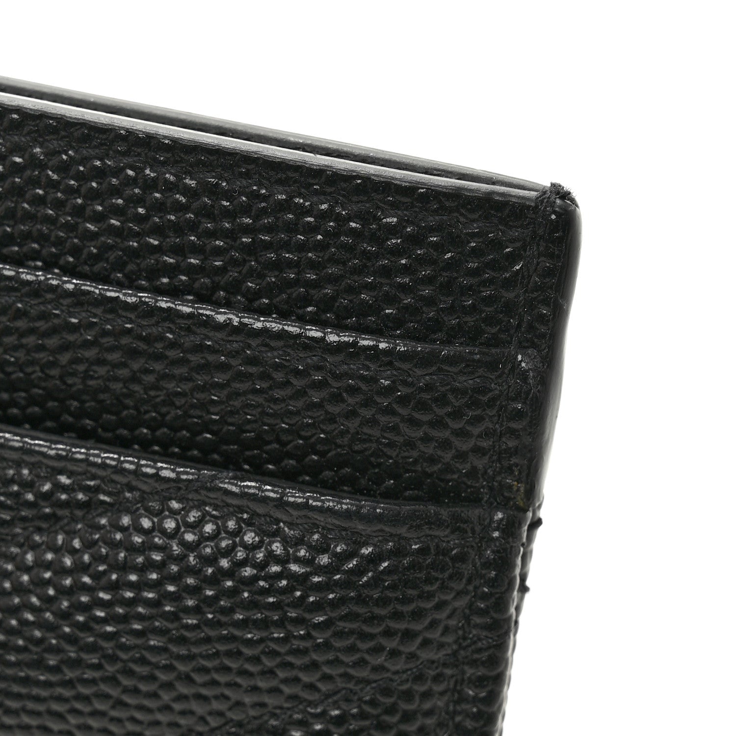 Grain De Poudre Matelasse Chevron Monogram Credit  Case Black