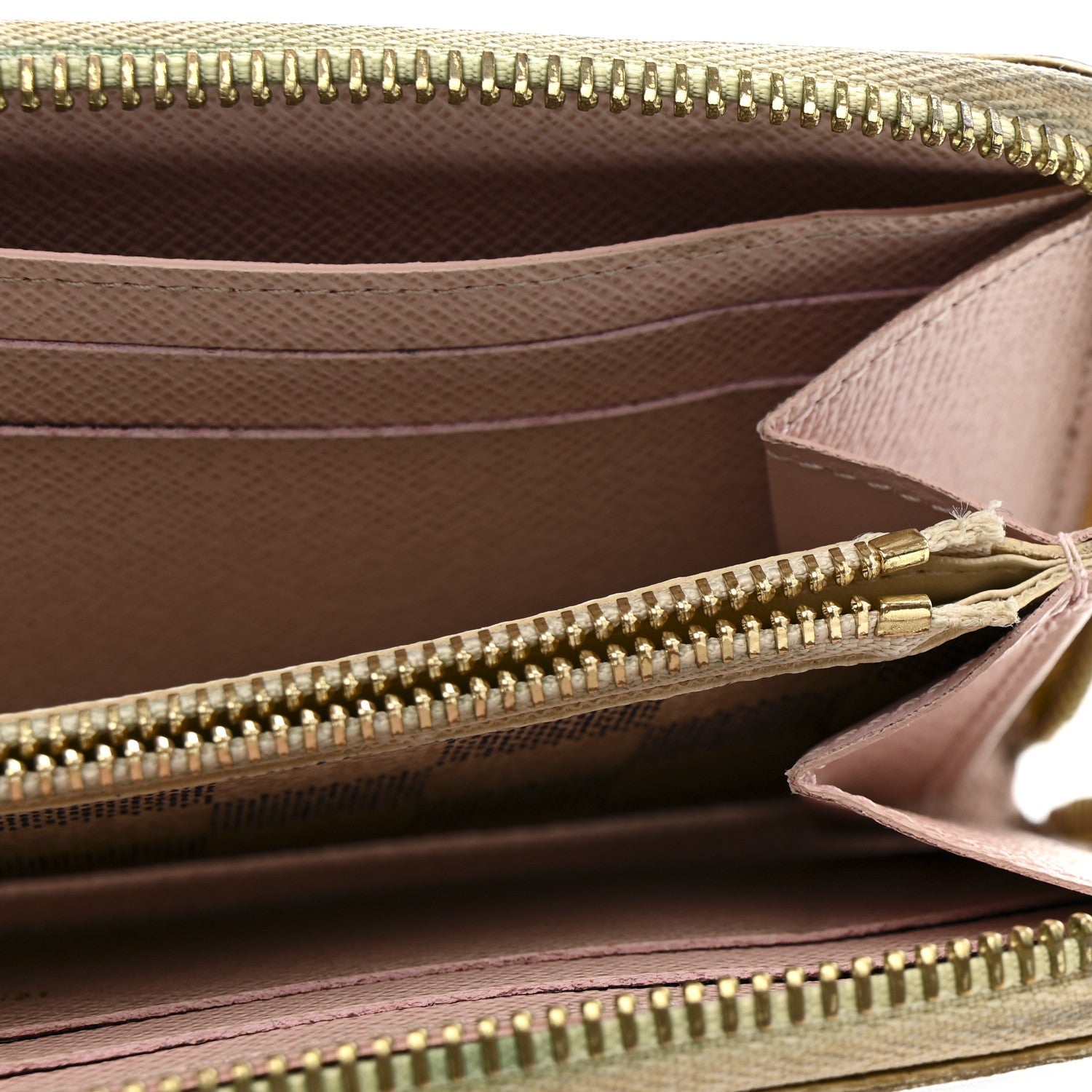 Damier Azur Clemence Wallet Rose Ballerine